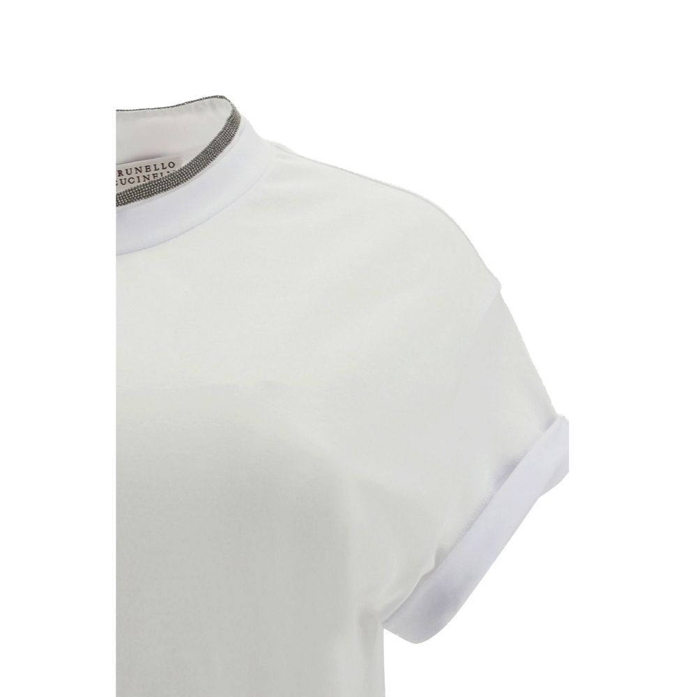Elastane Women's T-Shirt - Brunello Cucinelli - Modalova