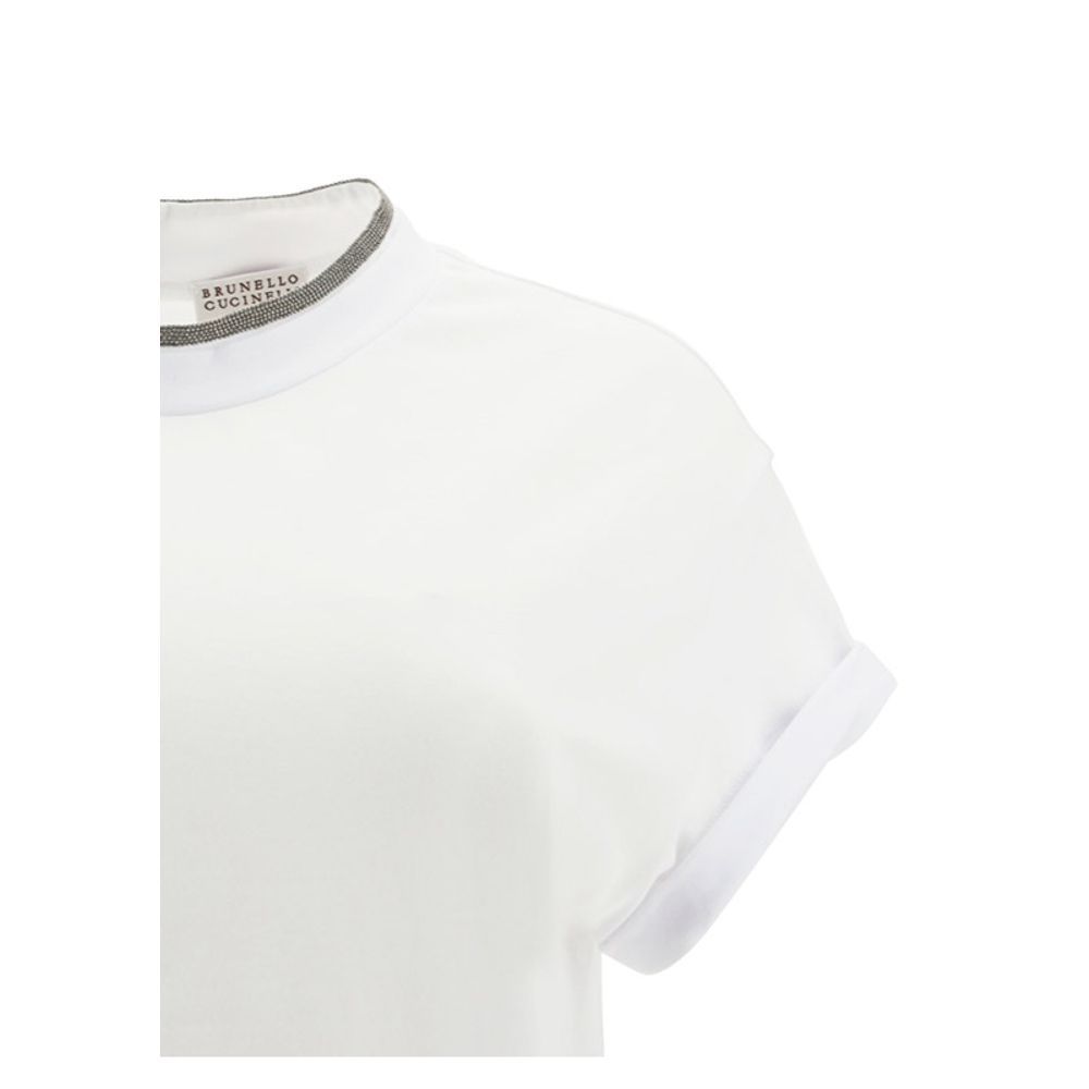 Elastane Women's T-Shirt - Brunello Cucinelli - Modalova