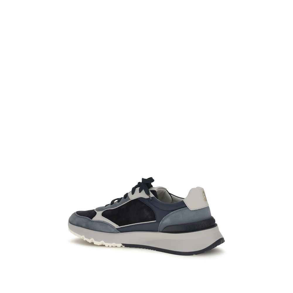 Calf Leather Bos Taurus Athletic Men's Sneakers - Brunello Cucinelli - Modalova