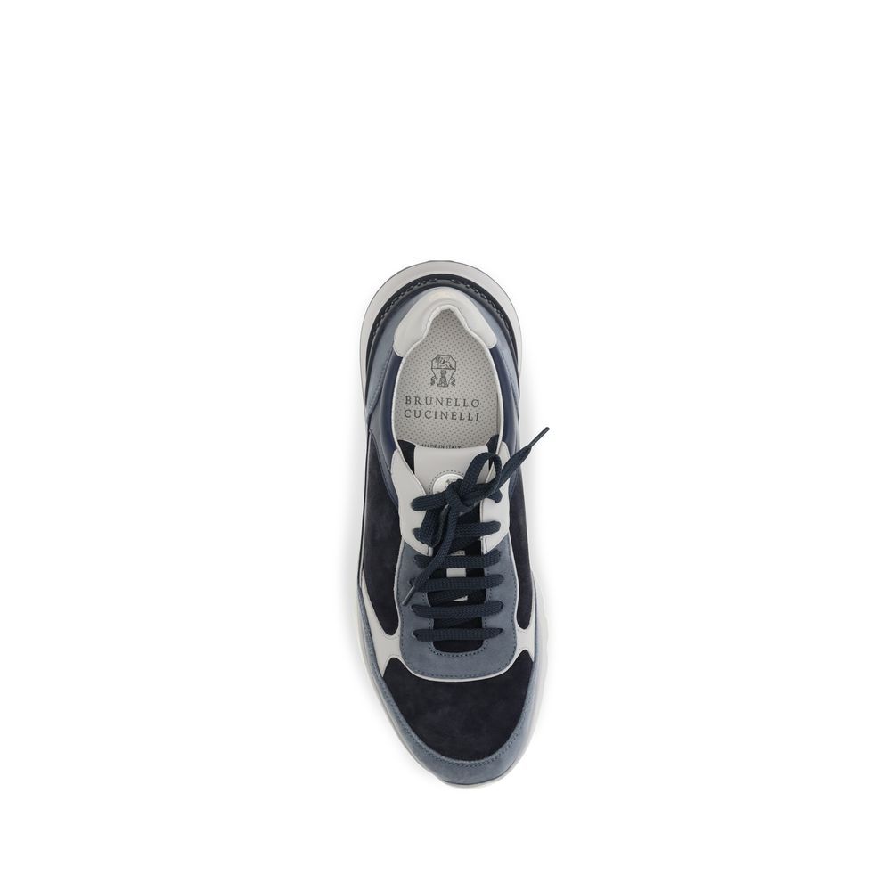 Calf Leather Bos Taurus Athletic Men's Sneakers - Brunello Cucinelli - Modalova