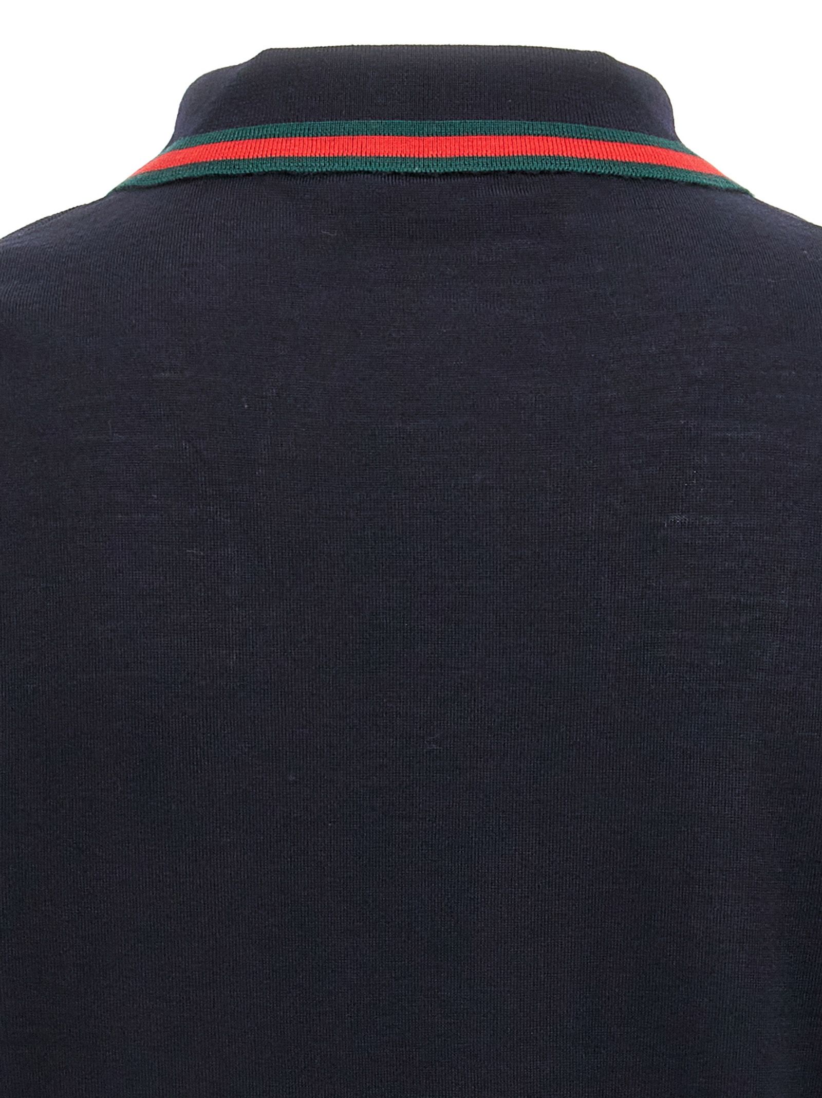 Gucci Blue Wool Polo Men's Shirt - Gucci - Modalova