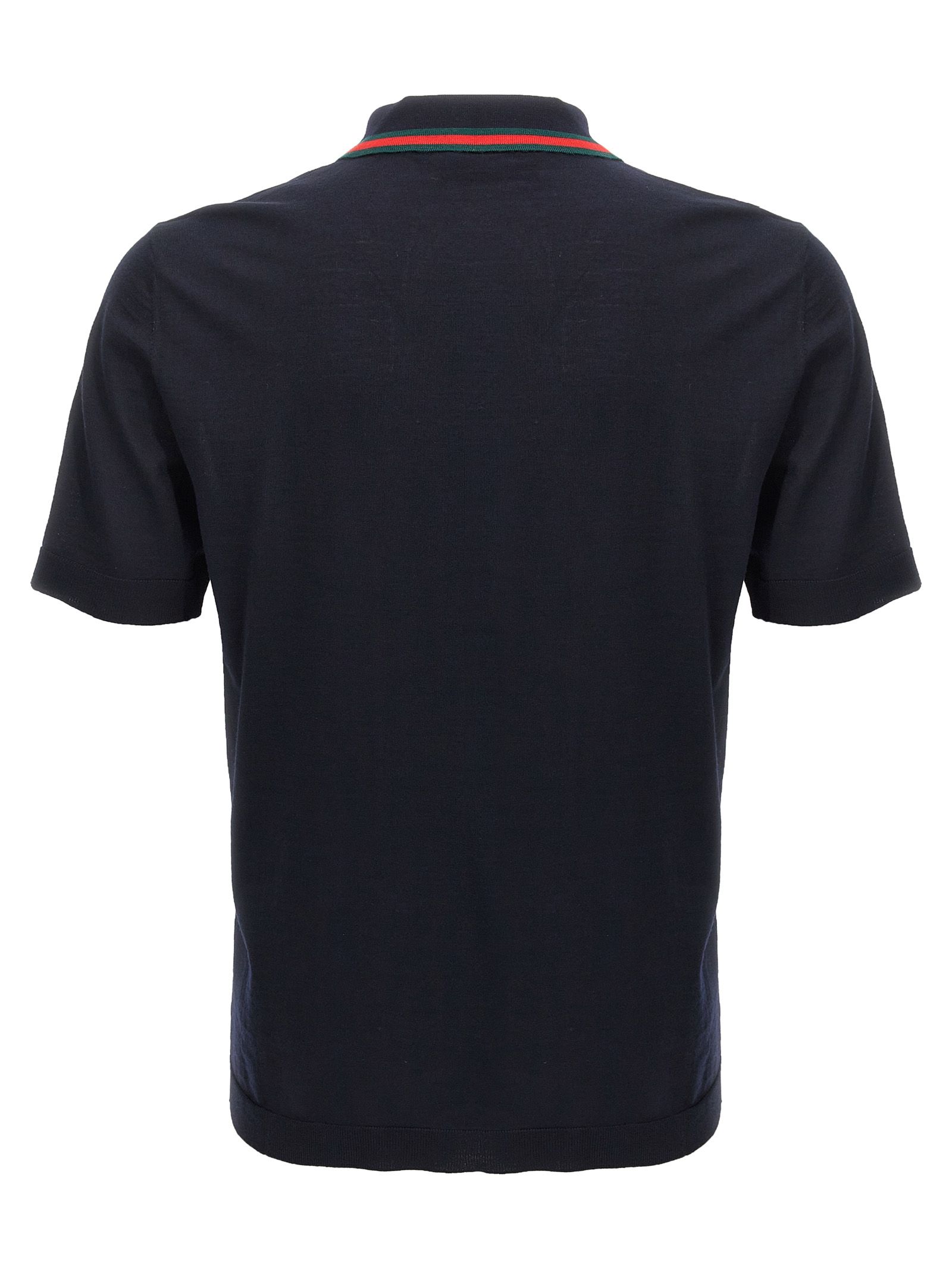 Gucci Blue Wool Polo Men's Shirt - Gucci - Modalova