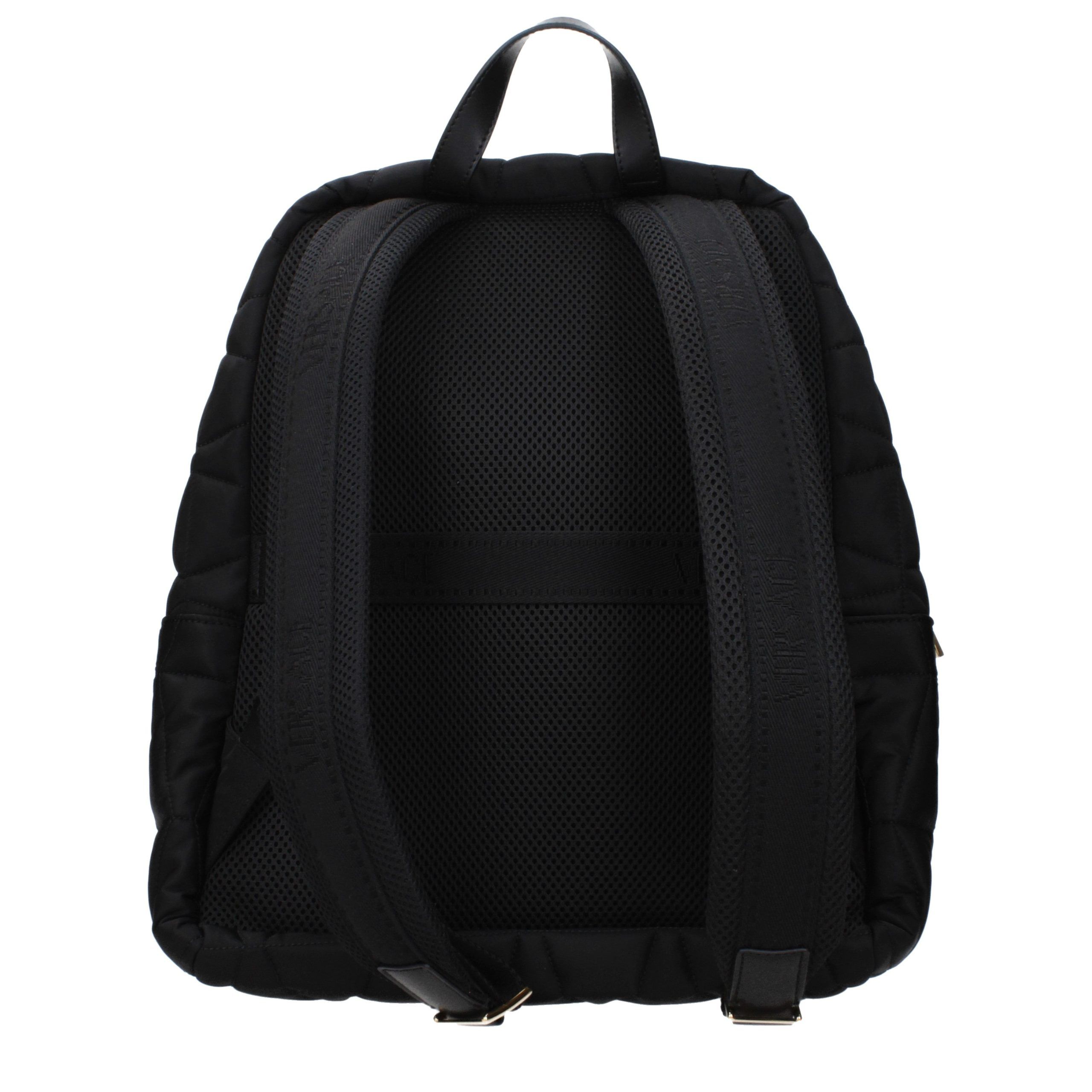 Versace Black Fabric Men's Backpack - Versace - Modalova