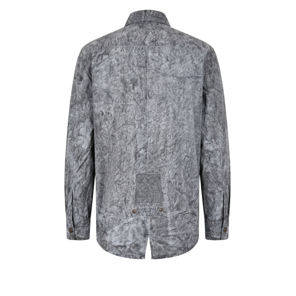 Grey Viscose Men Men's Shirt - Mr&Mrs Italy - Modalova