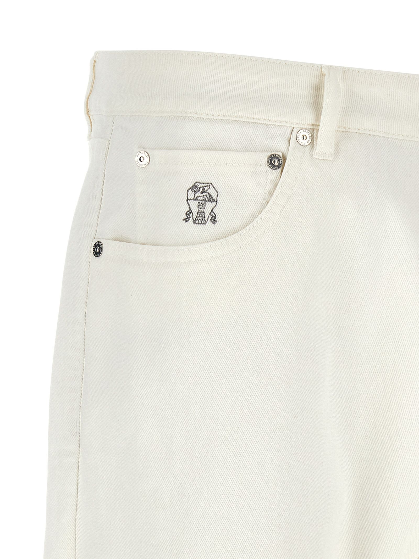 Cotton Cropped Men's Jeans - Brunello Cucinelli - Modalova