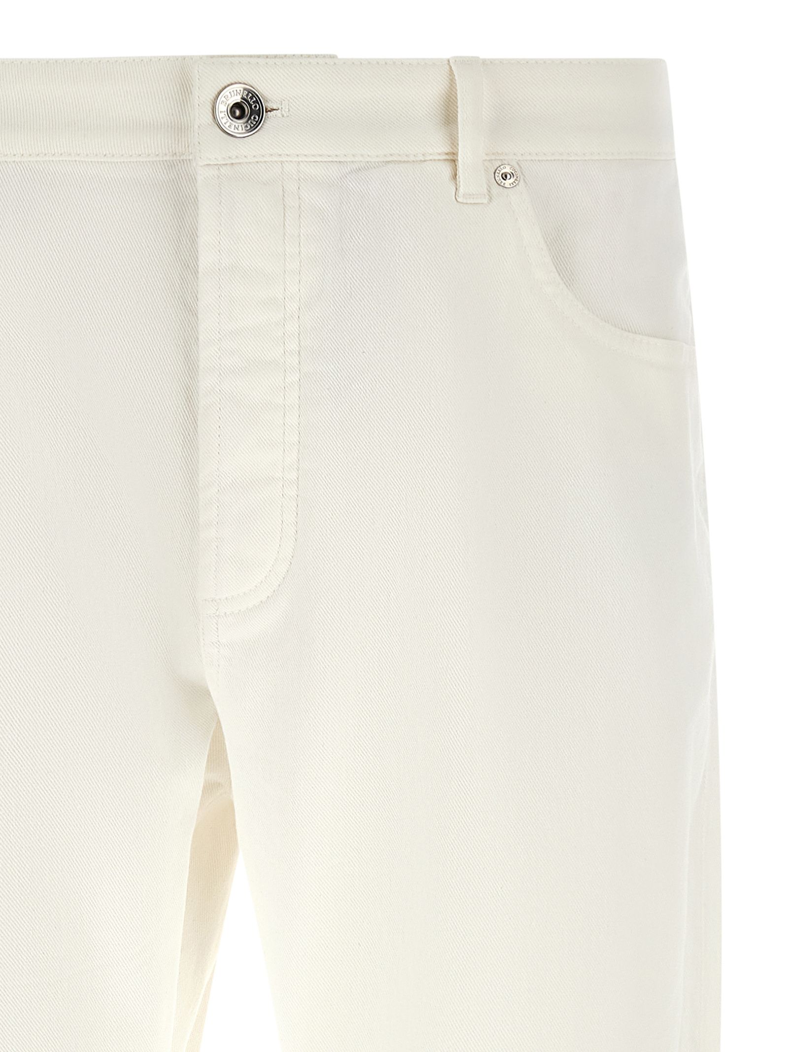 Cotton Cropped Men's Jeans - Brunello Cucinelli - Modalova