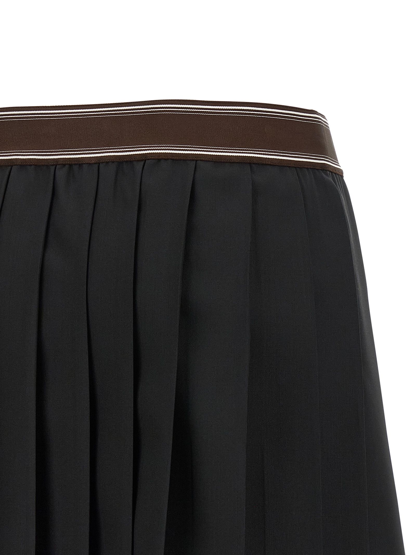 Wool Long Women's Skirt - Versace - Modalova