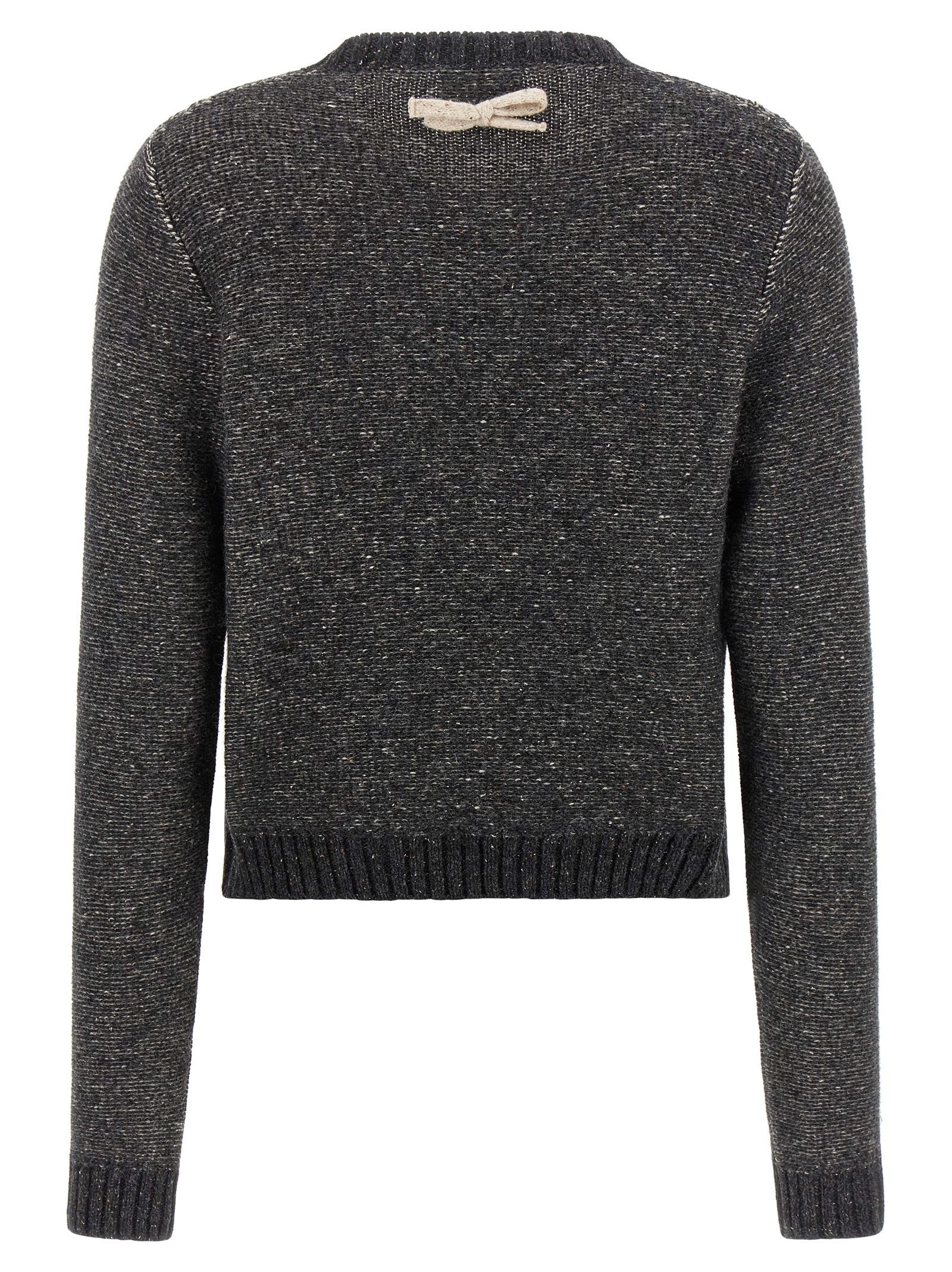 Moschino Gray Wool Women's Cardigan - Moschino - Modalova