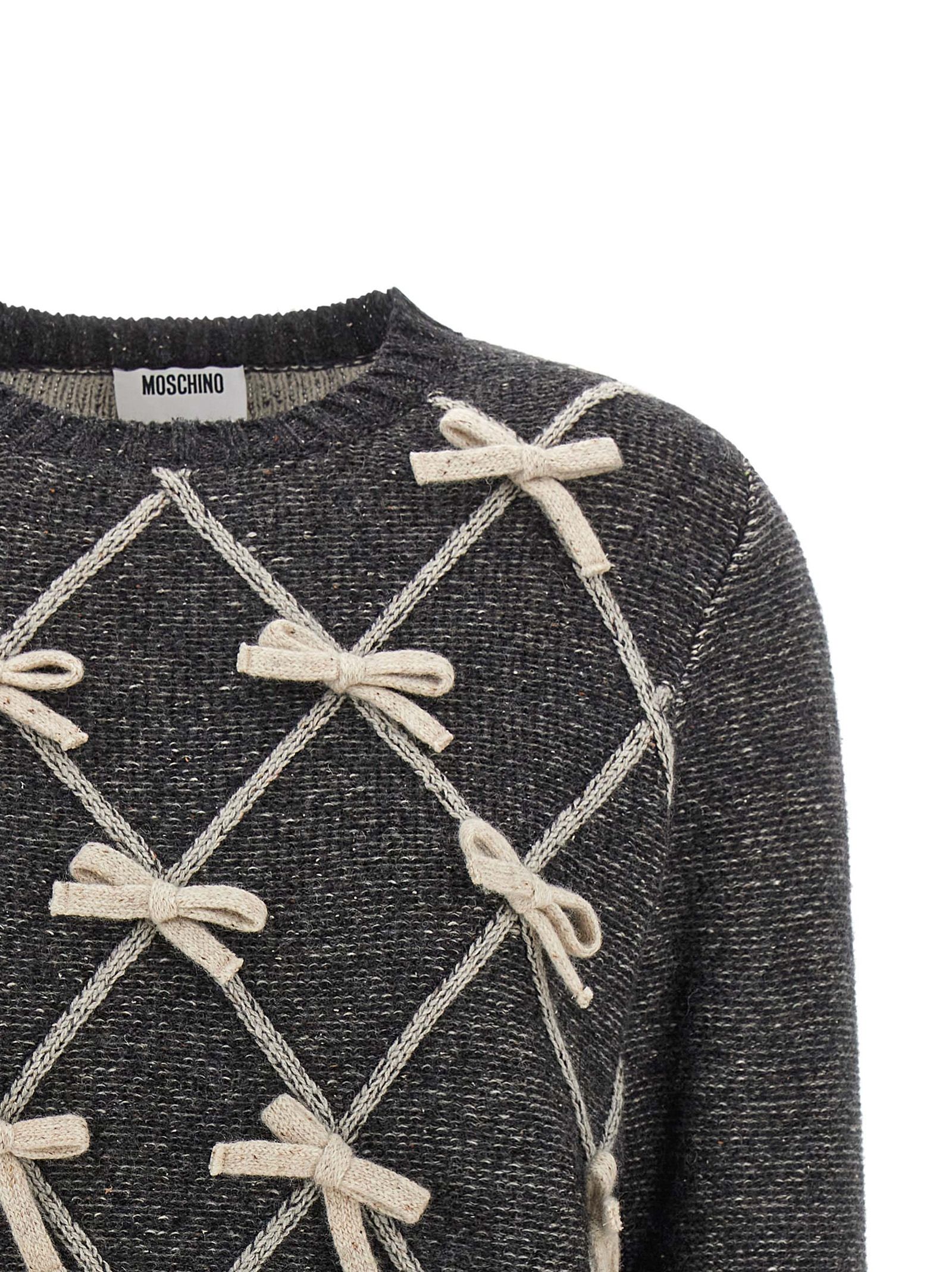 Moschino Gray Wool Women's Cardigan - Moschino - Modalova