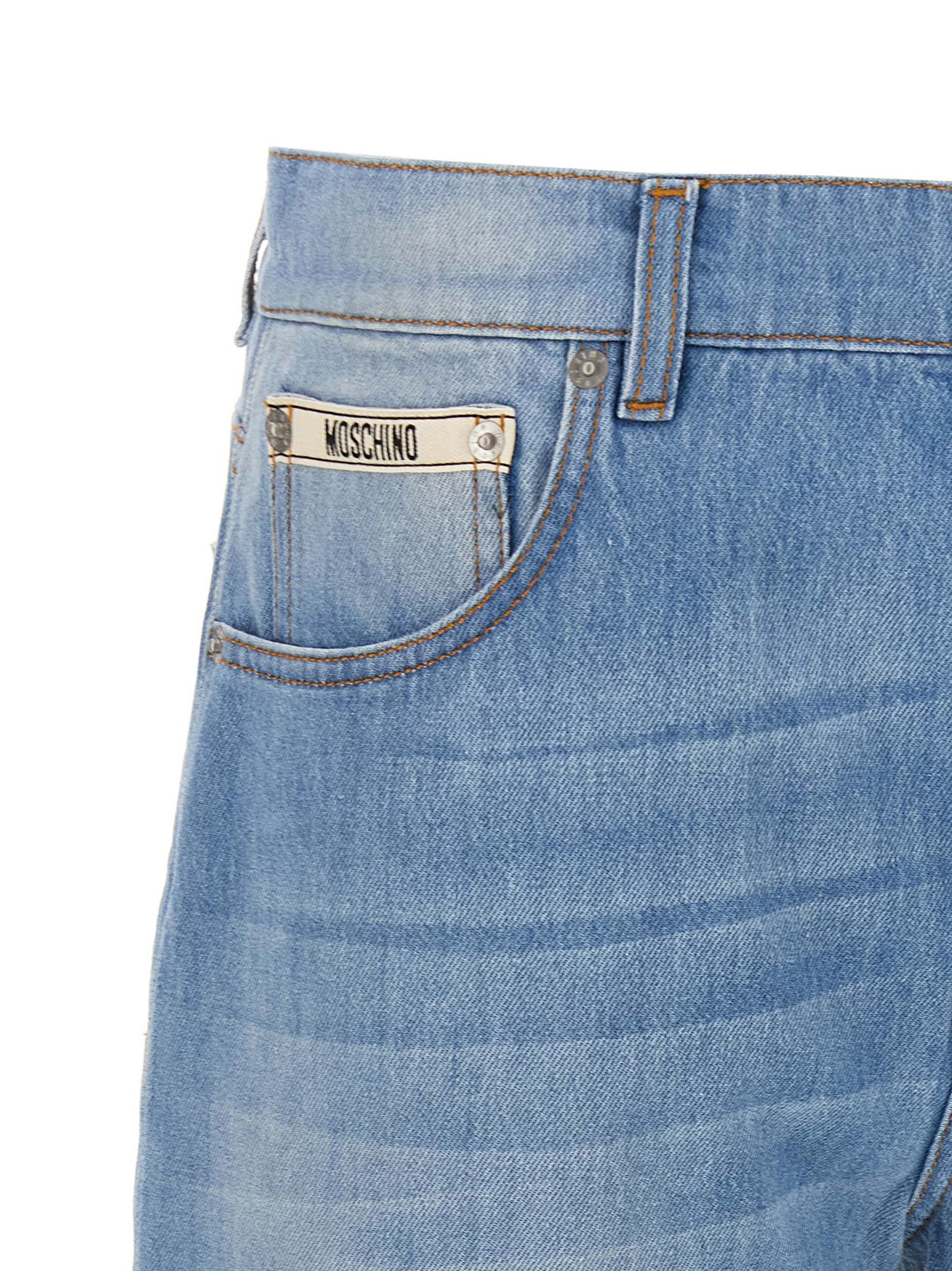 Cotton Straight-Leg Women's Jeans - Moschino - Modalova
