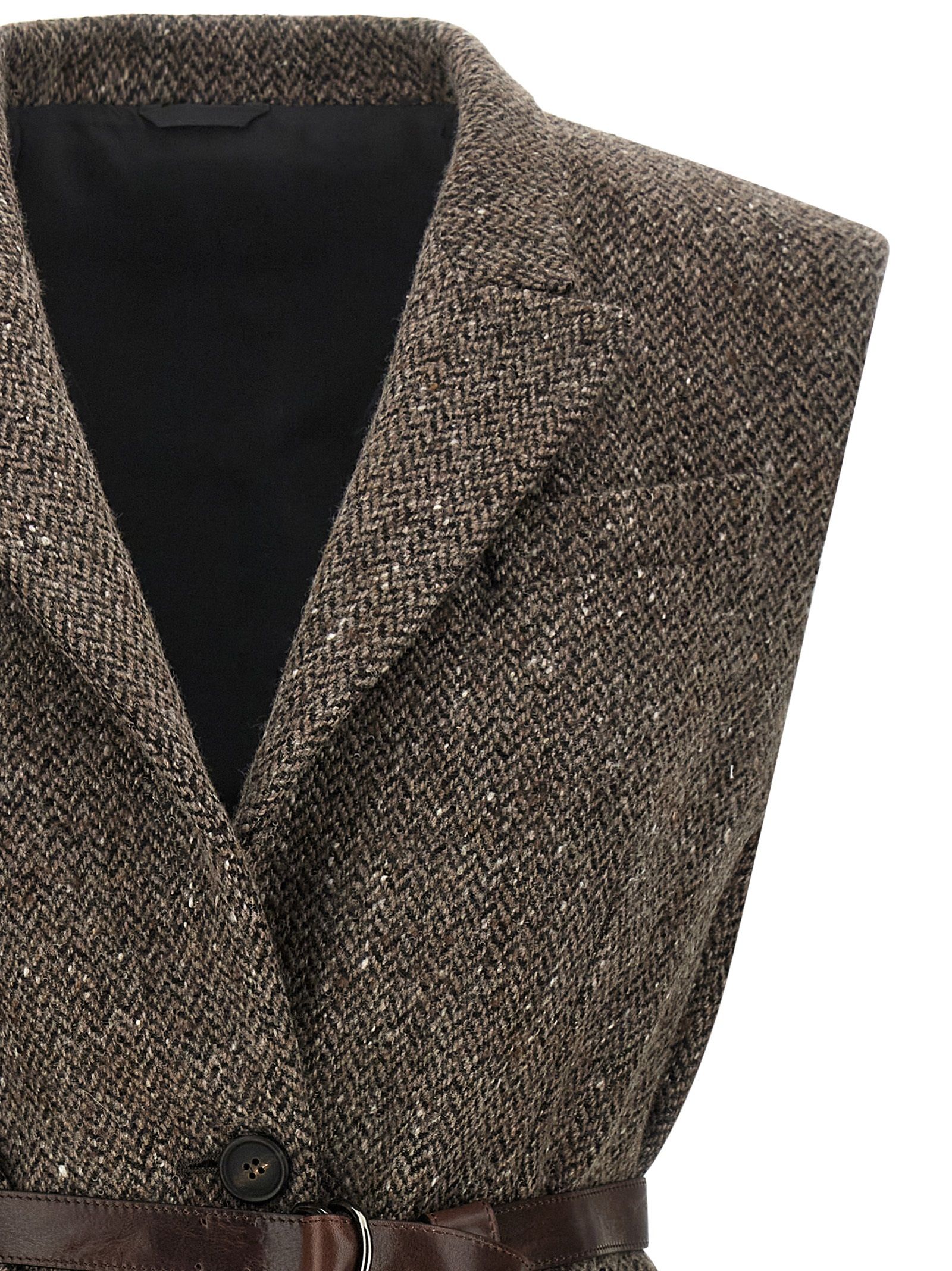 Virgin Wool Sleeveless Women's Jacket - Brunello Cucinelli - Modalova