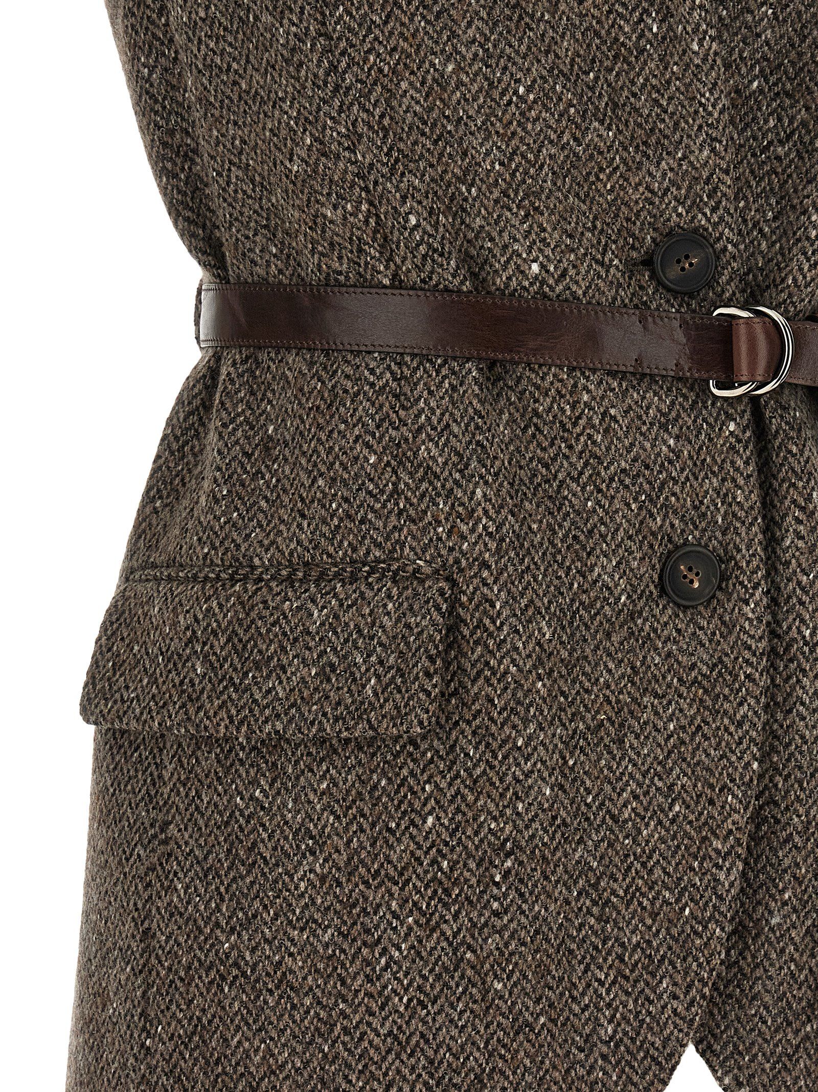 Virgin Wool Sleeveless Women's Jacket - Brunello Cucinelli - Modalova