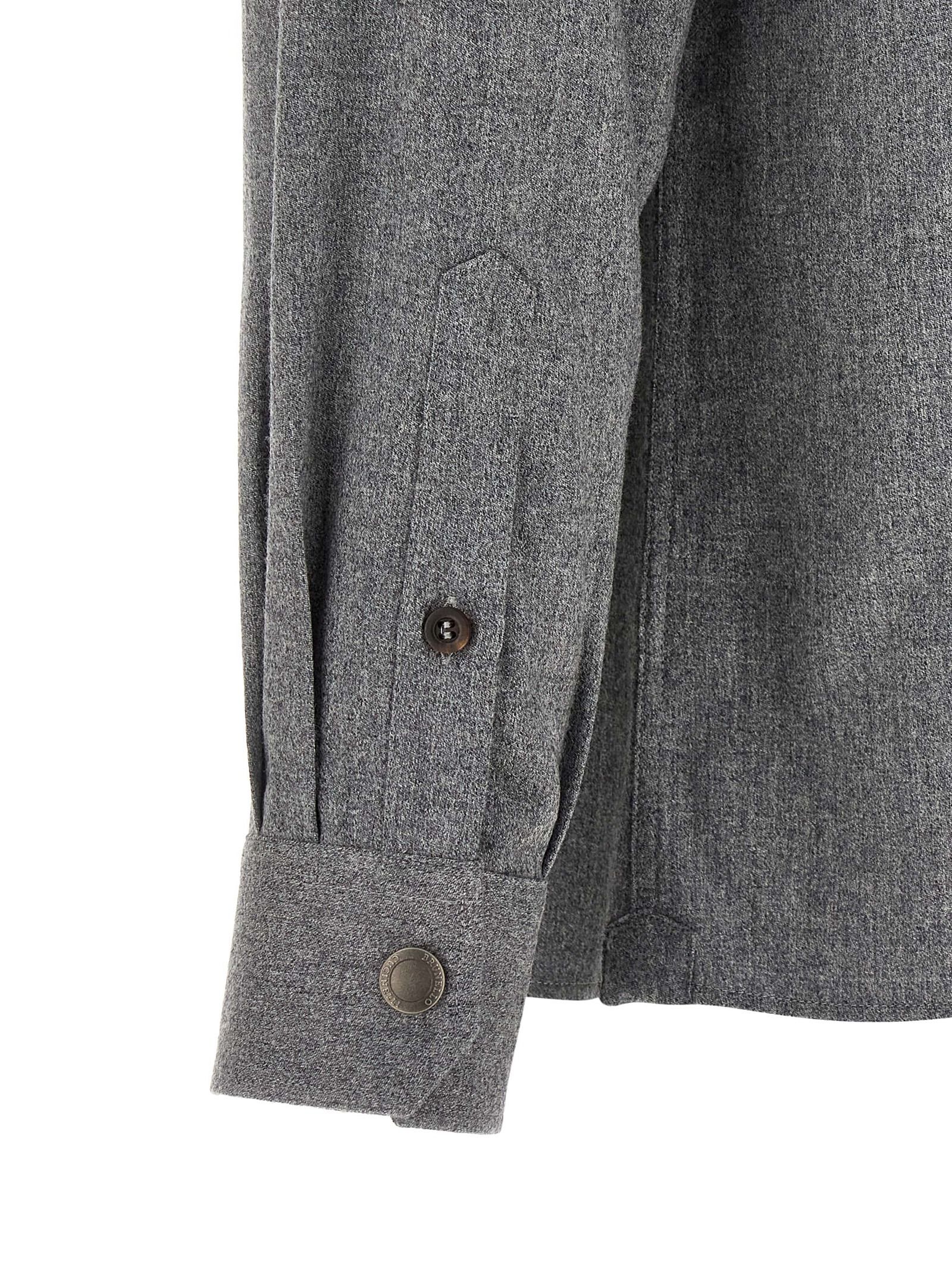 Virgin Wool Men's Blouse - Brunello Cucinelli - Modalova