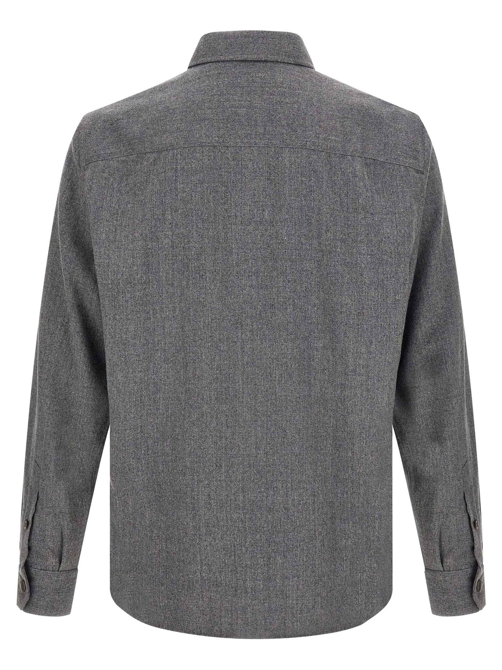 Virgin Wool Men's Blouse - Brunello Cucinelli - Modalova