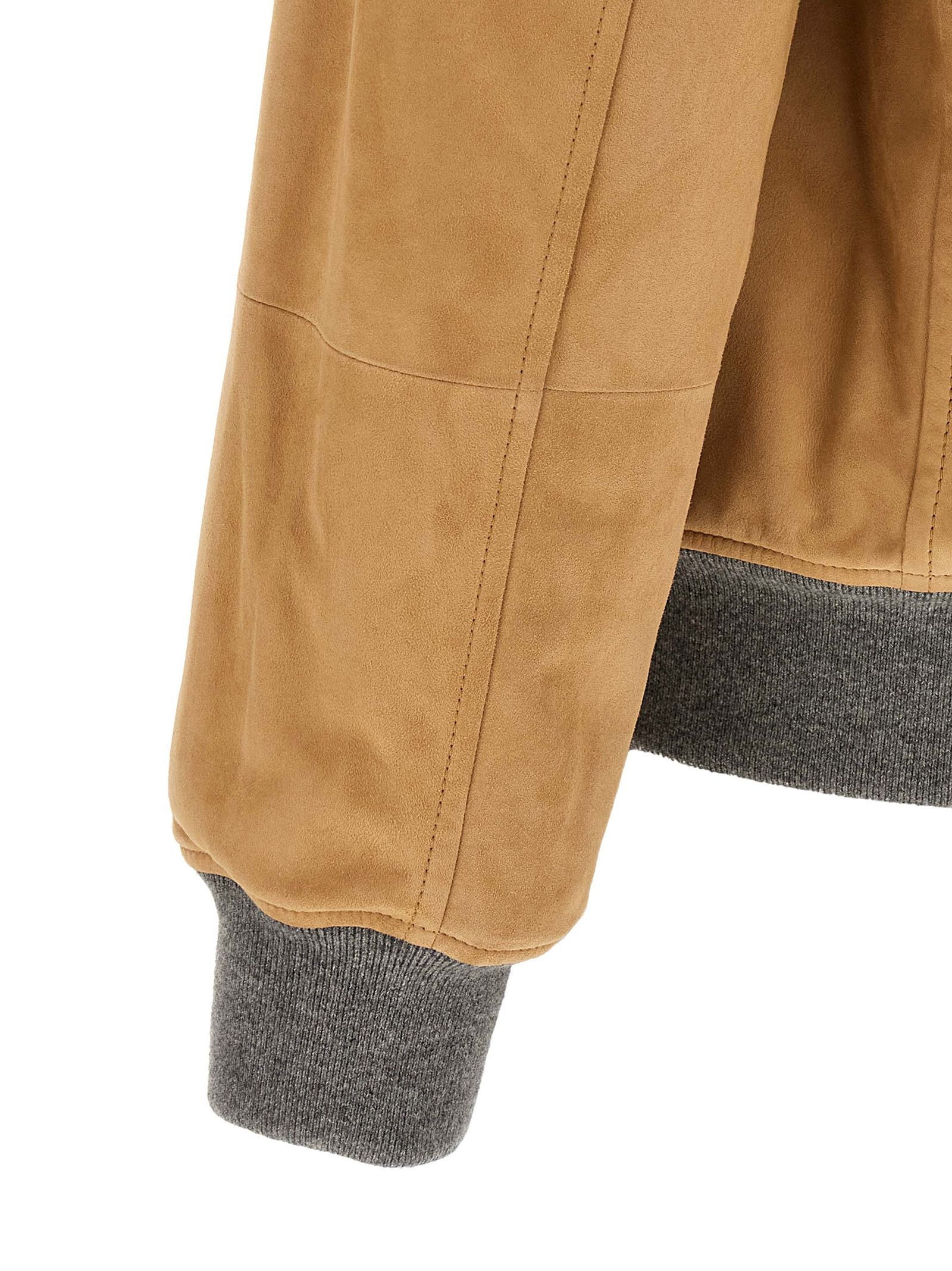 Lamb Leather Leather Men's Jacket - Brunello Cucinelli - Modalova