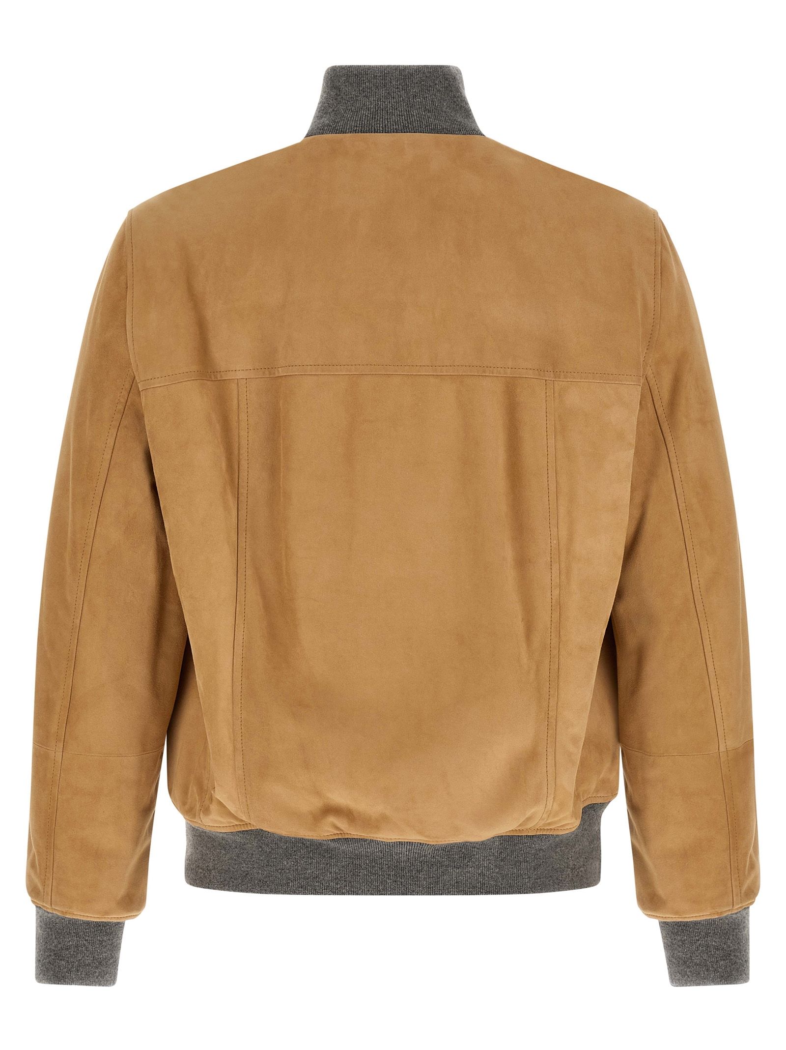 Lamb Leather Leather Men's Jacket - Brunello Cucinelli - Modalova