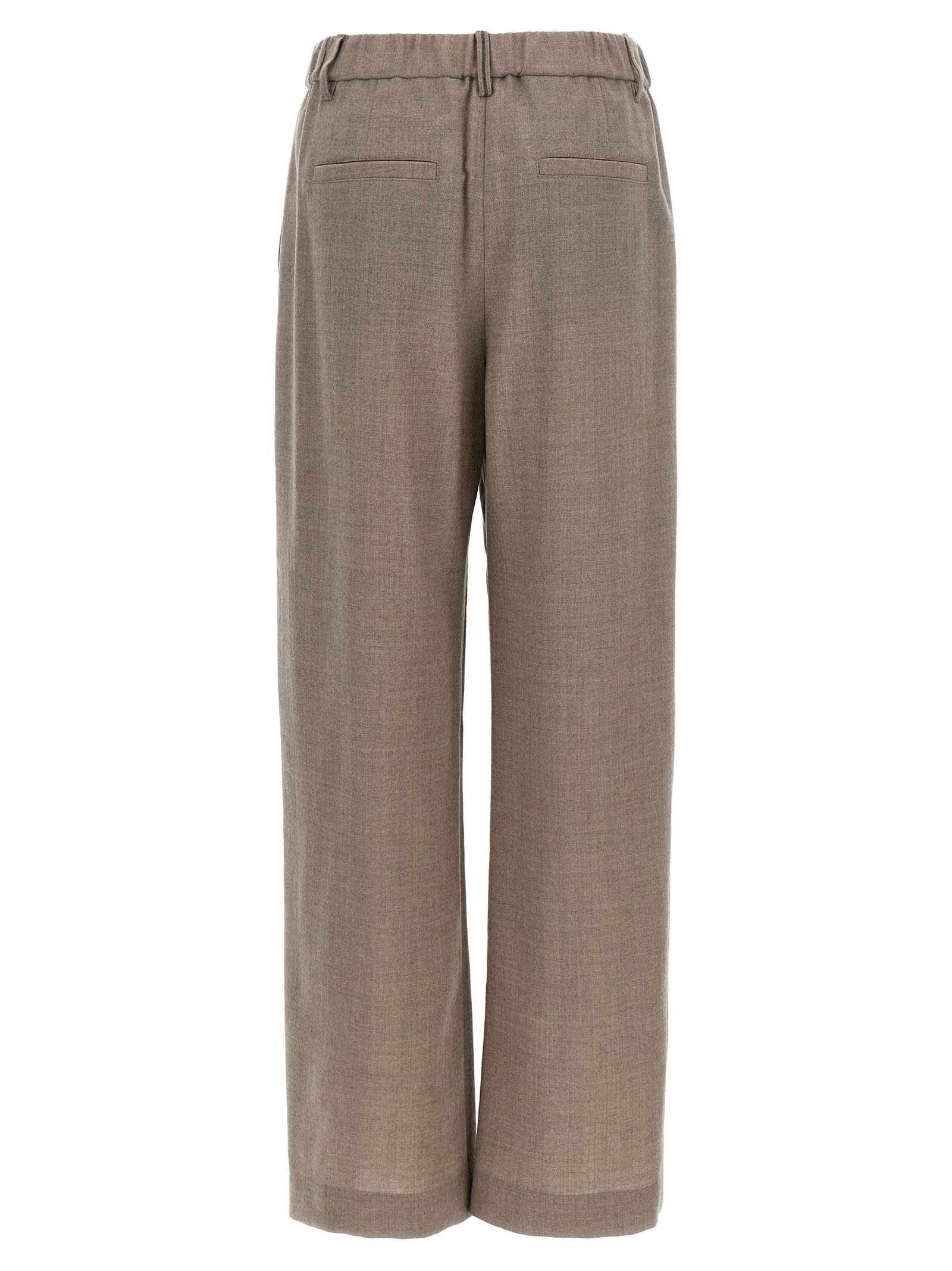 Virgin Wool Casual Women's Pants - Brunello Cucinelli - Modalova