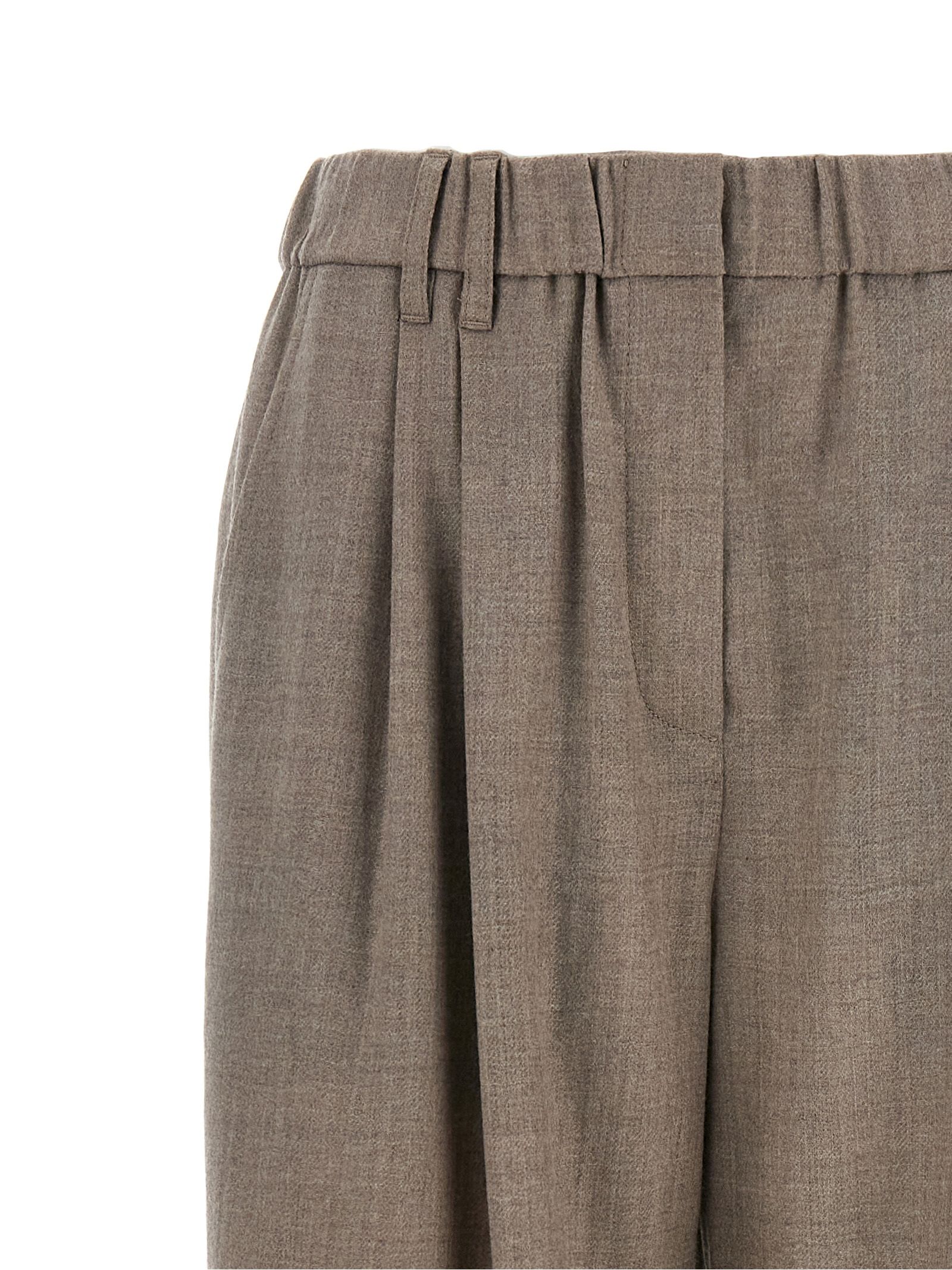 Virgin Wool Casual Women's Pants - Brunello Cucinelli - Modalova