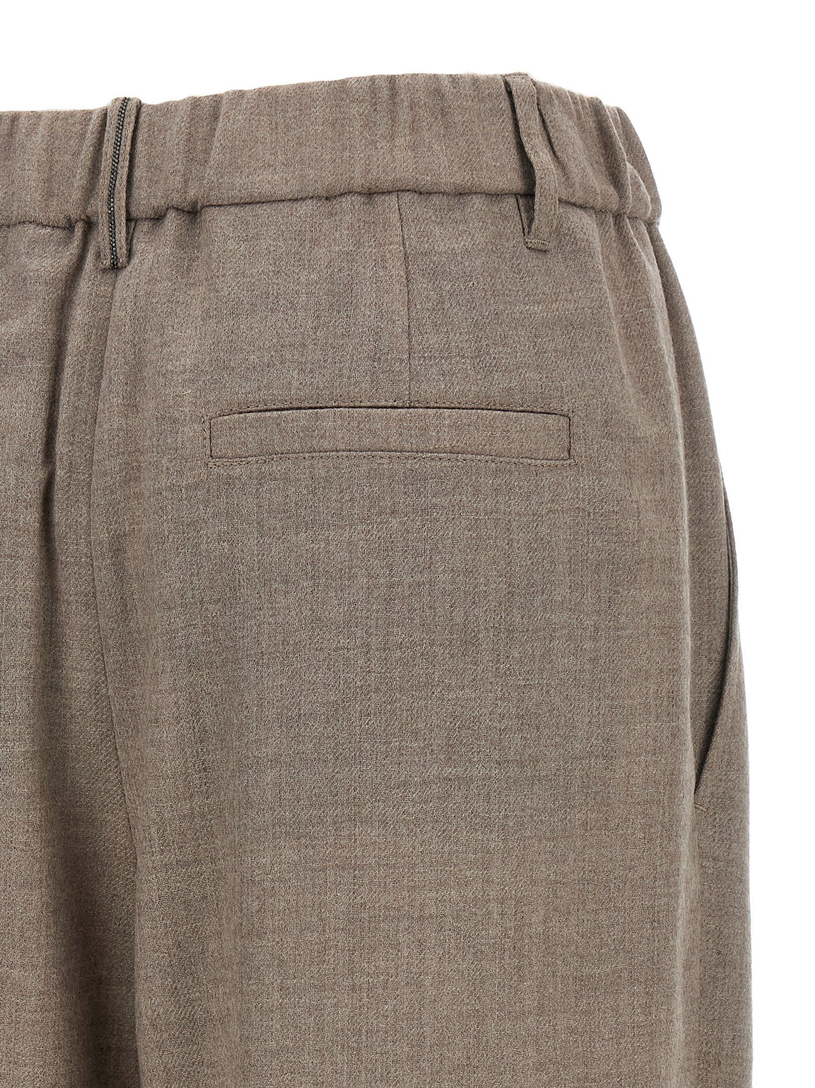 Virgin Wool Casual Women's Pants - Brunello Cucinelli - Modalova