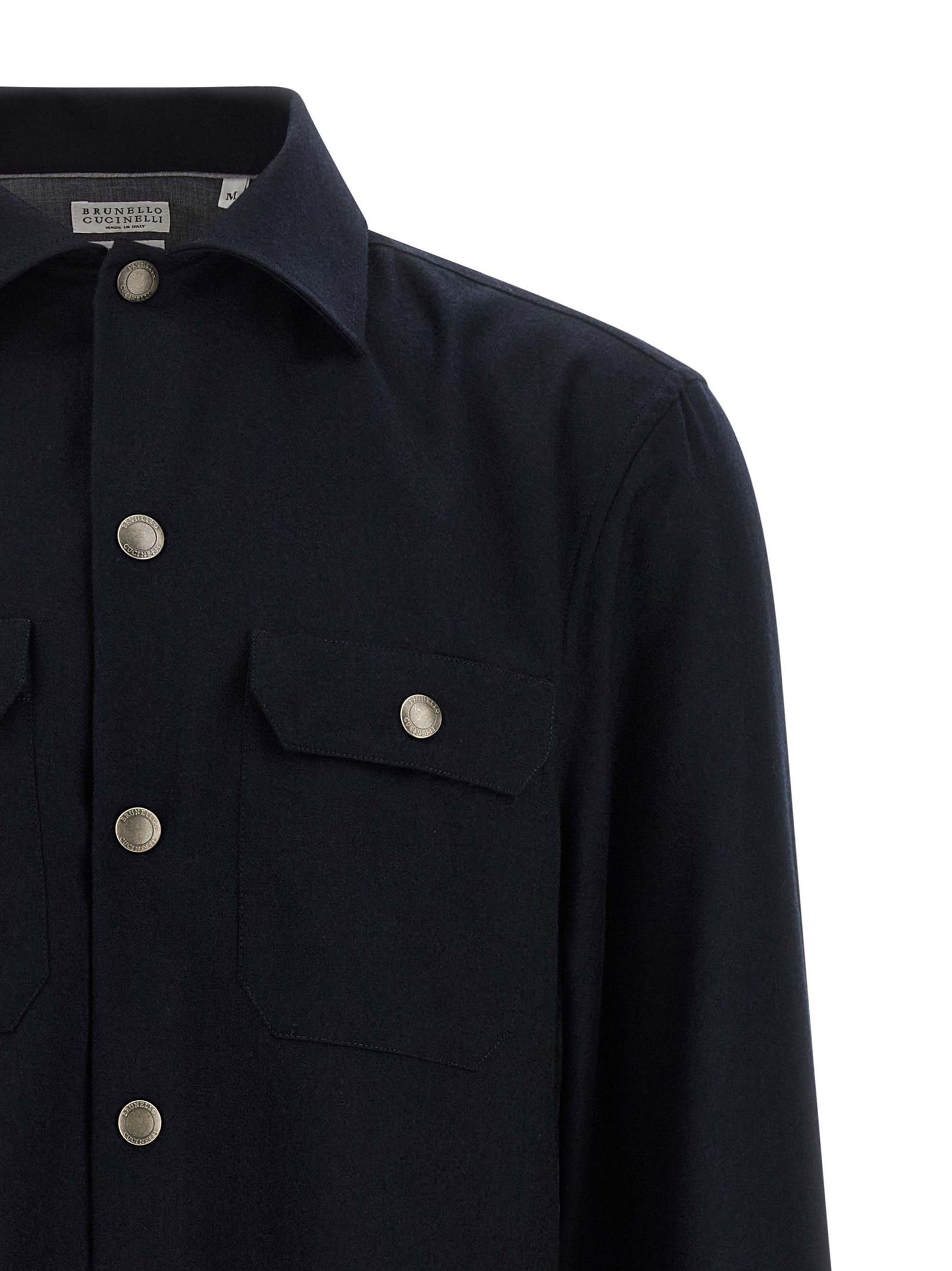 Virgin Wool Men's Blouse - Brunello Cucinelli - Modalova