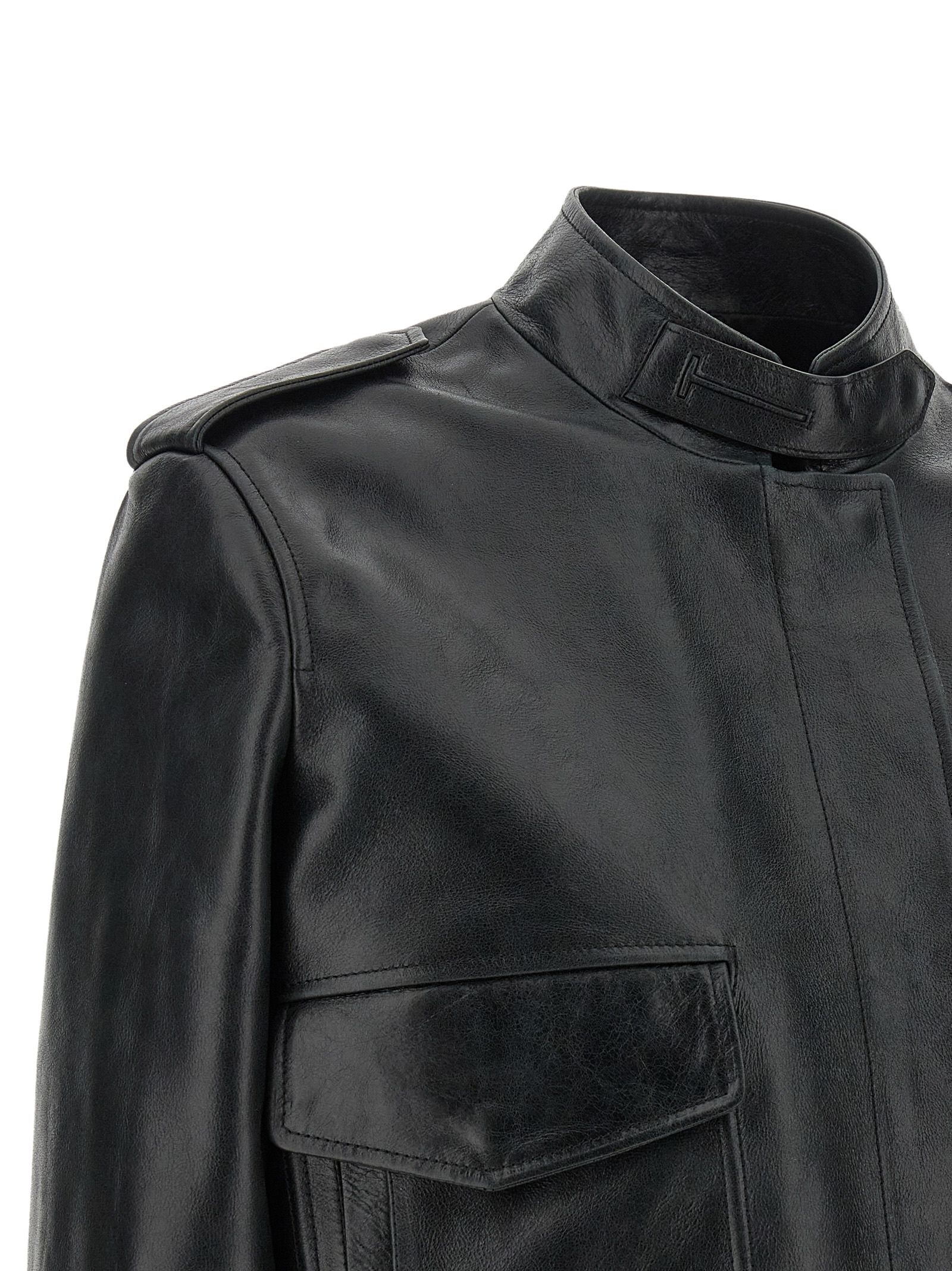 Lamb Leather Leather Women's Jacket - Tom Ford - Modalova