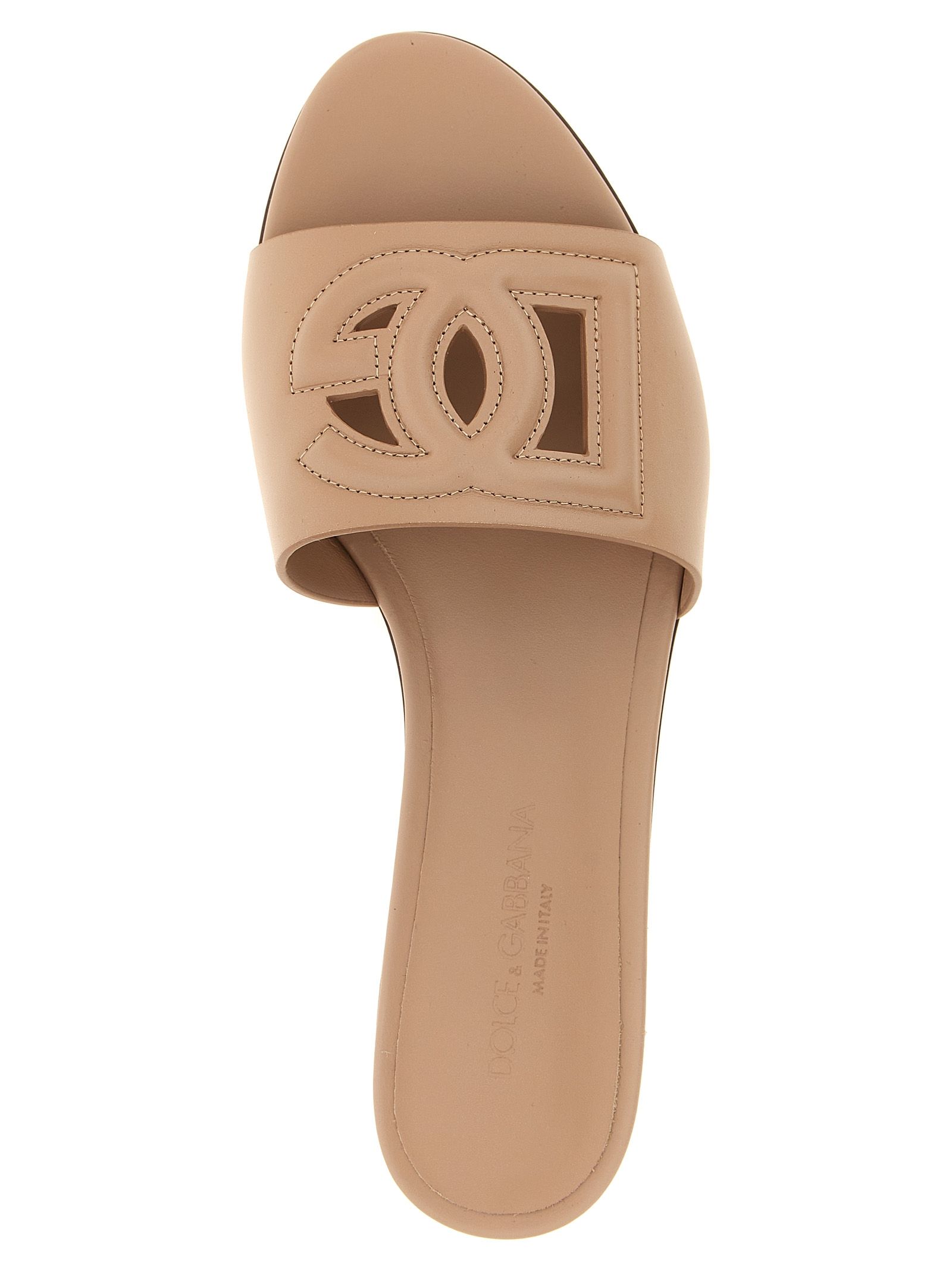 Calfskin Women's Slides - Dolce & Gabbana - Modalova