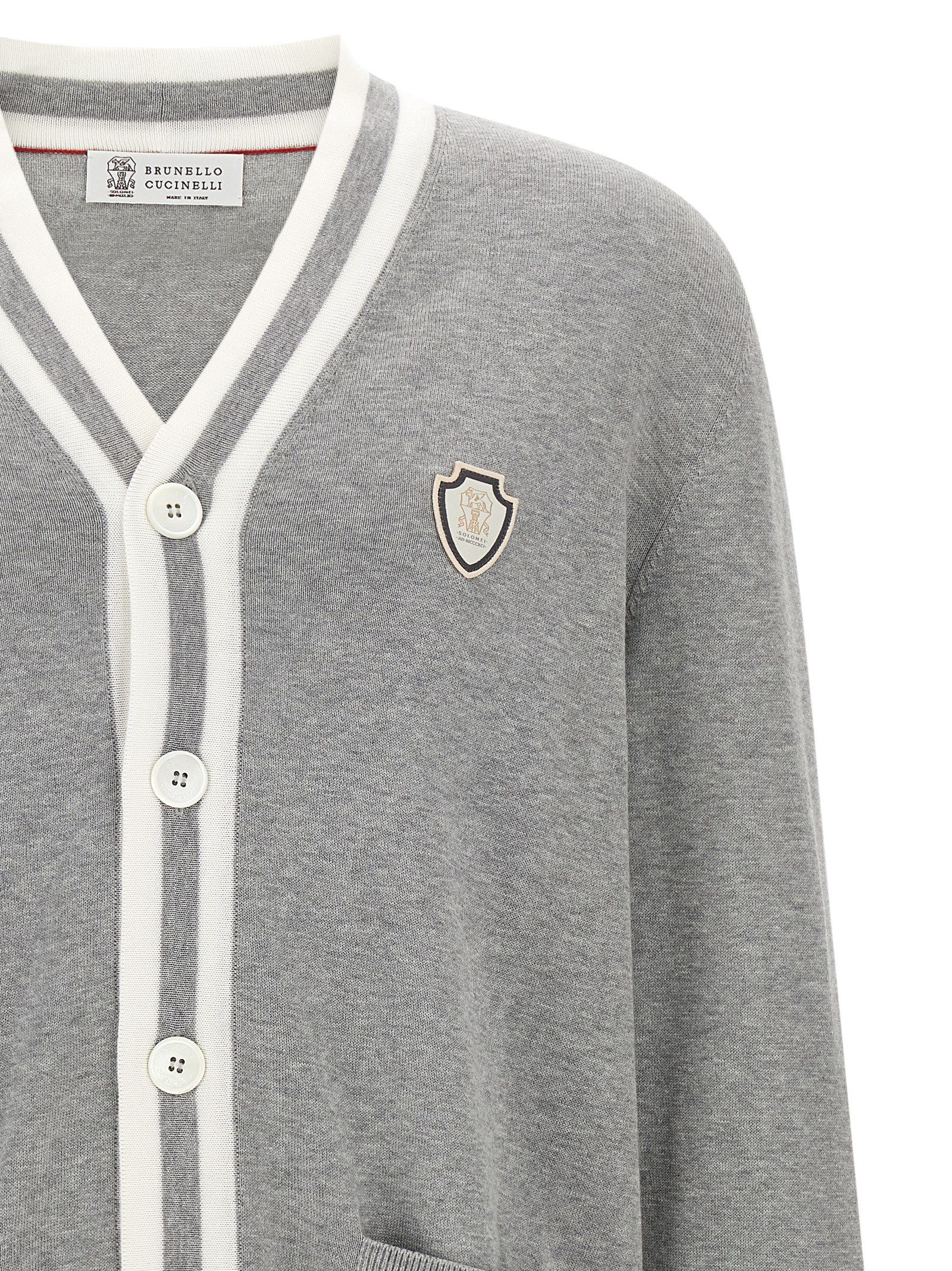 Cotton Men's Cardigan - Brunello Cucinelli - Modalova