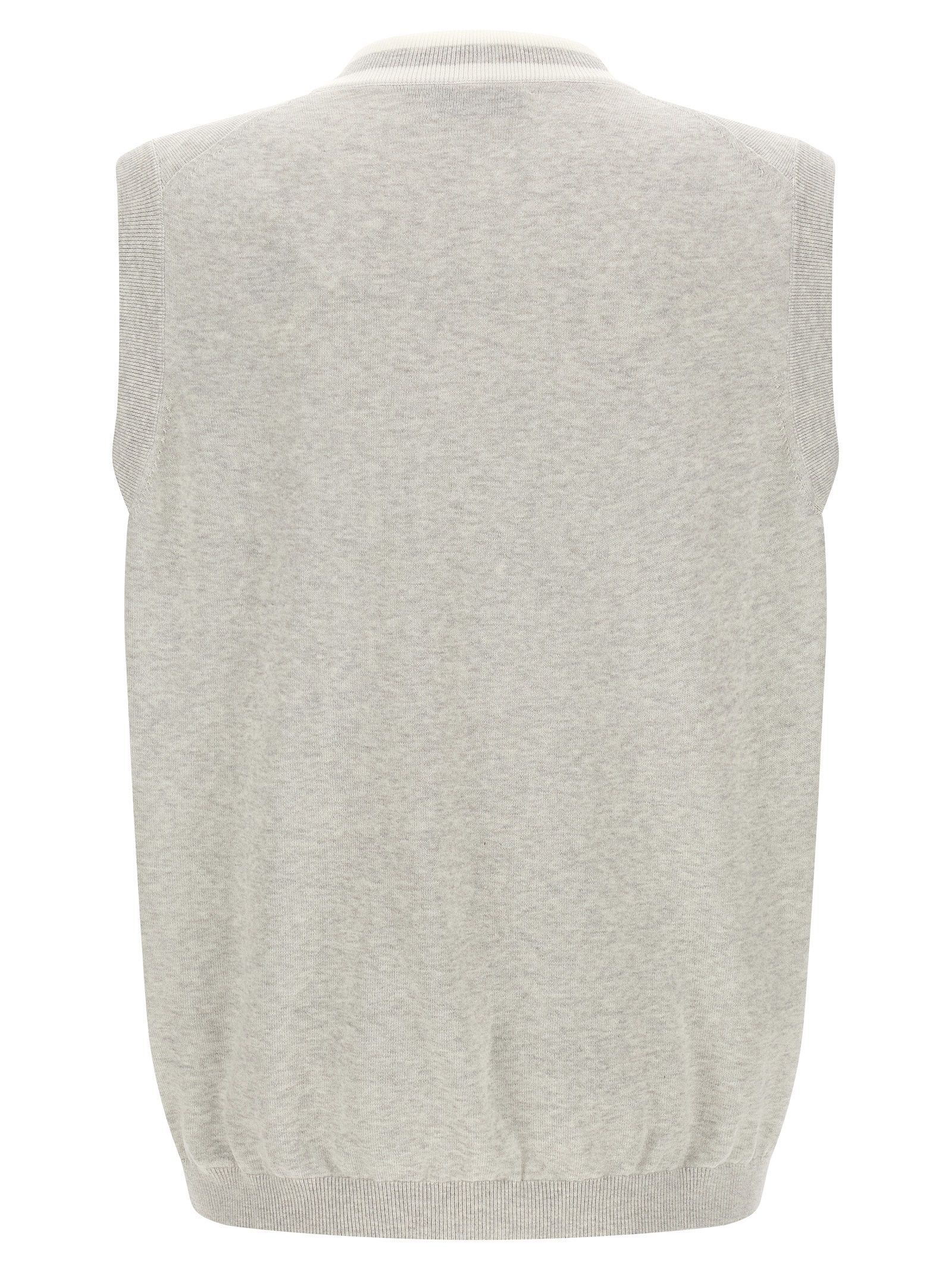 Cotton Sleeveles Men's Sweater - Brunello Cucinelli - Modalova