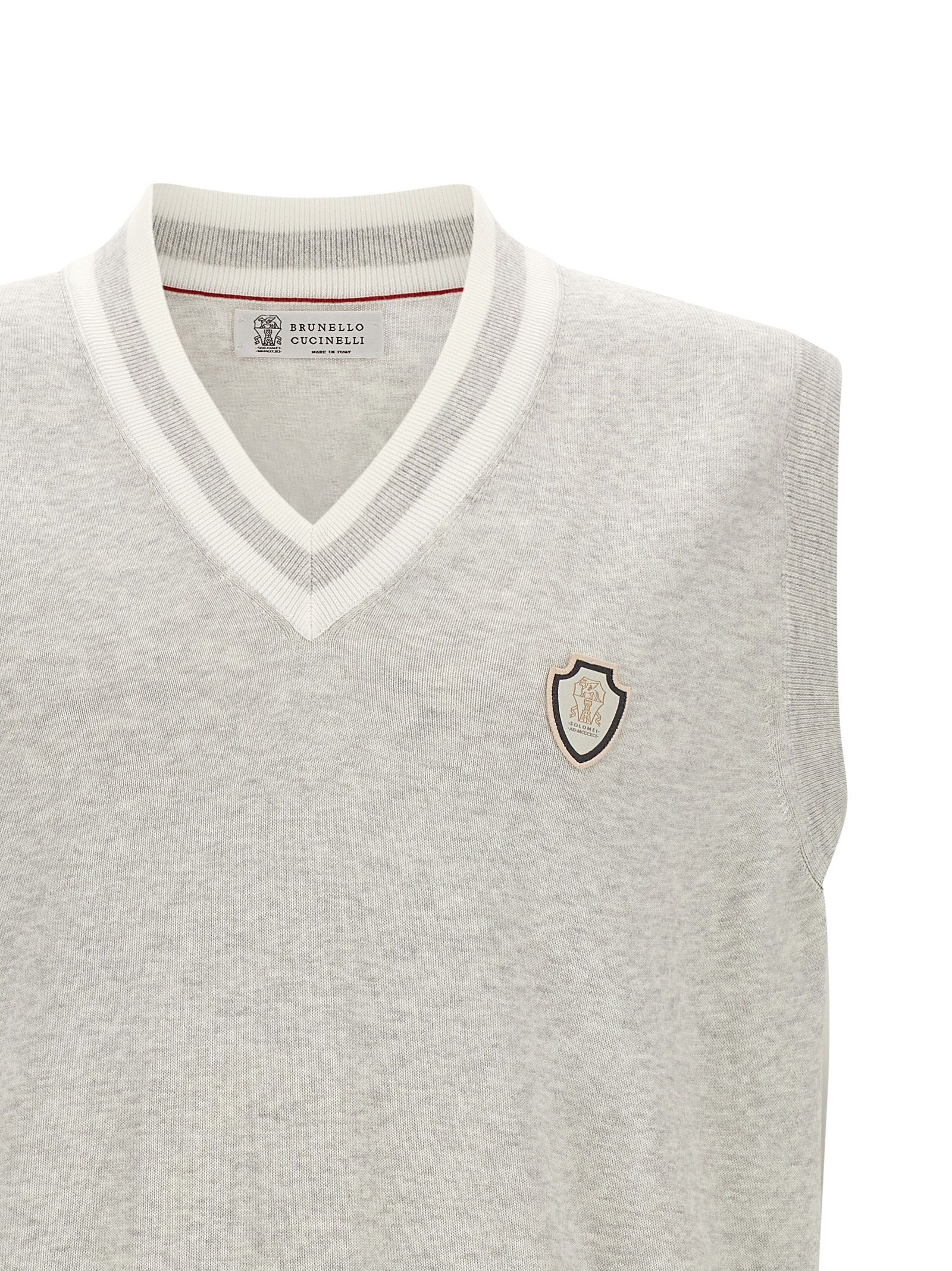Cotton Sleeveles Men's Sweater - Brunello Cucinelli - Modalova