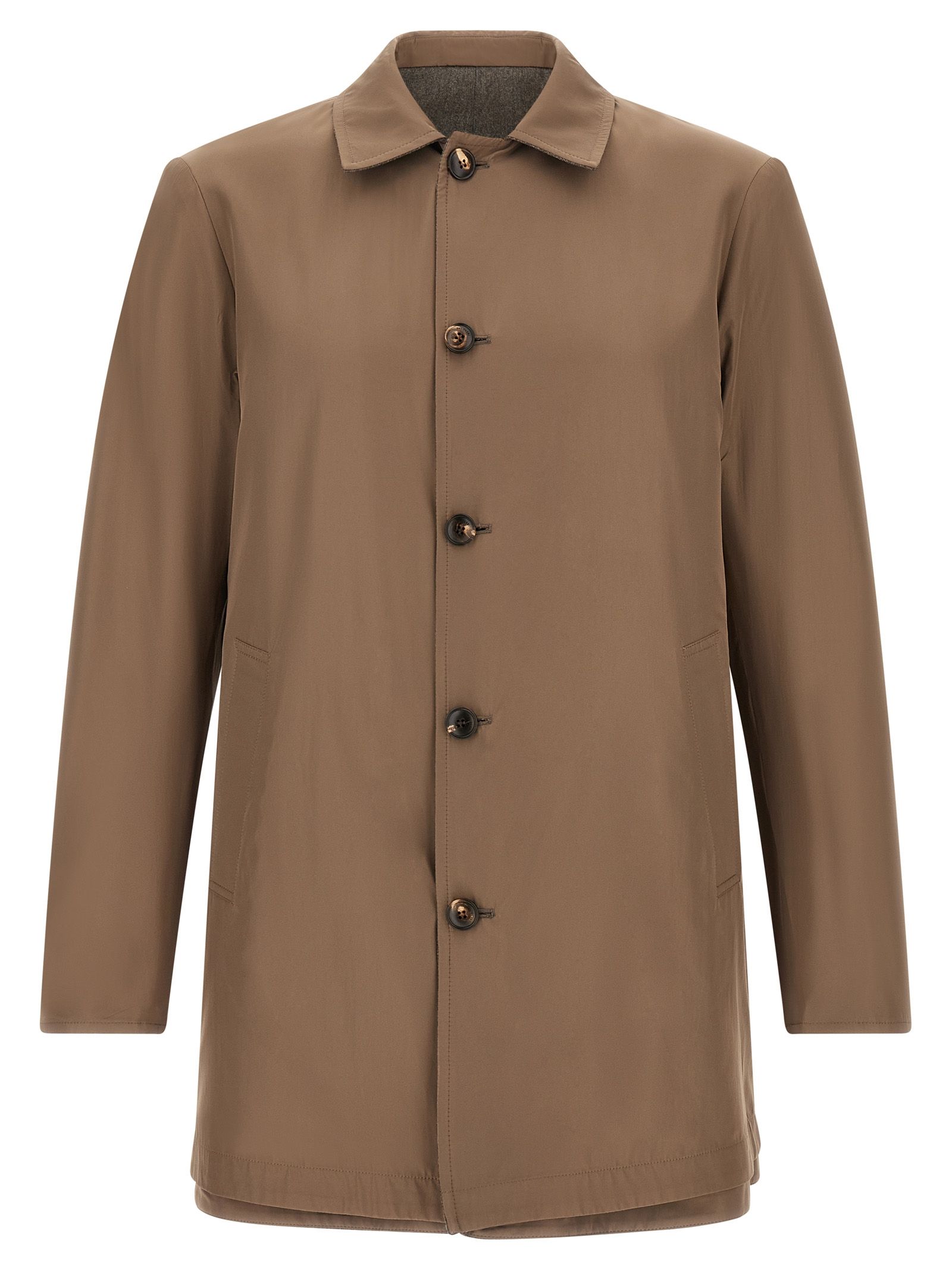 Pal Zileri Brown Wool Men's Coat - Pal Zileri - Modalova