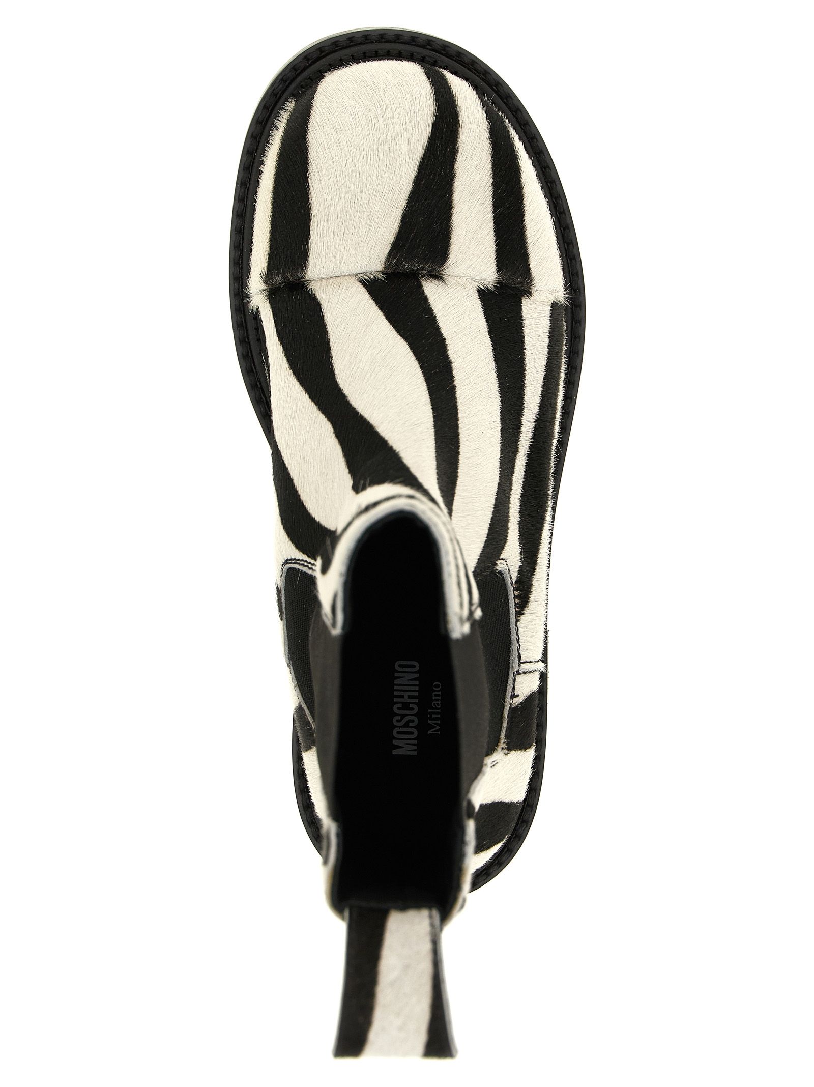 Calfskin Ankle Women's Boots - Moschino - Modalova