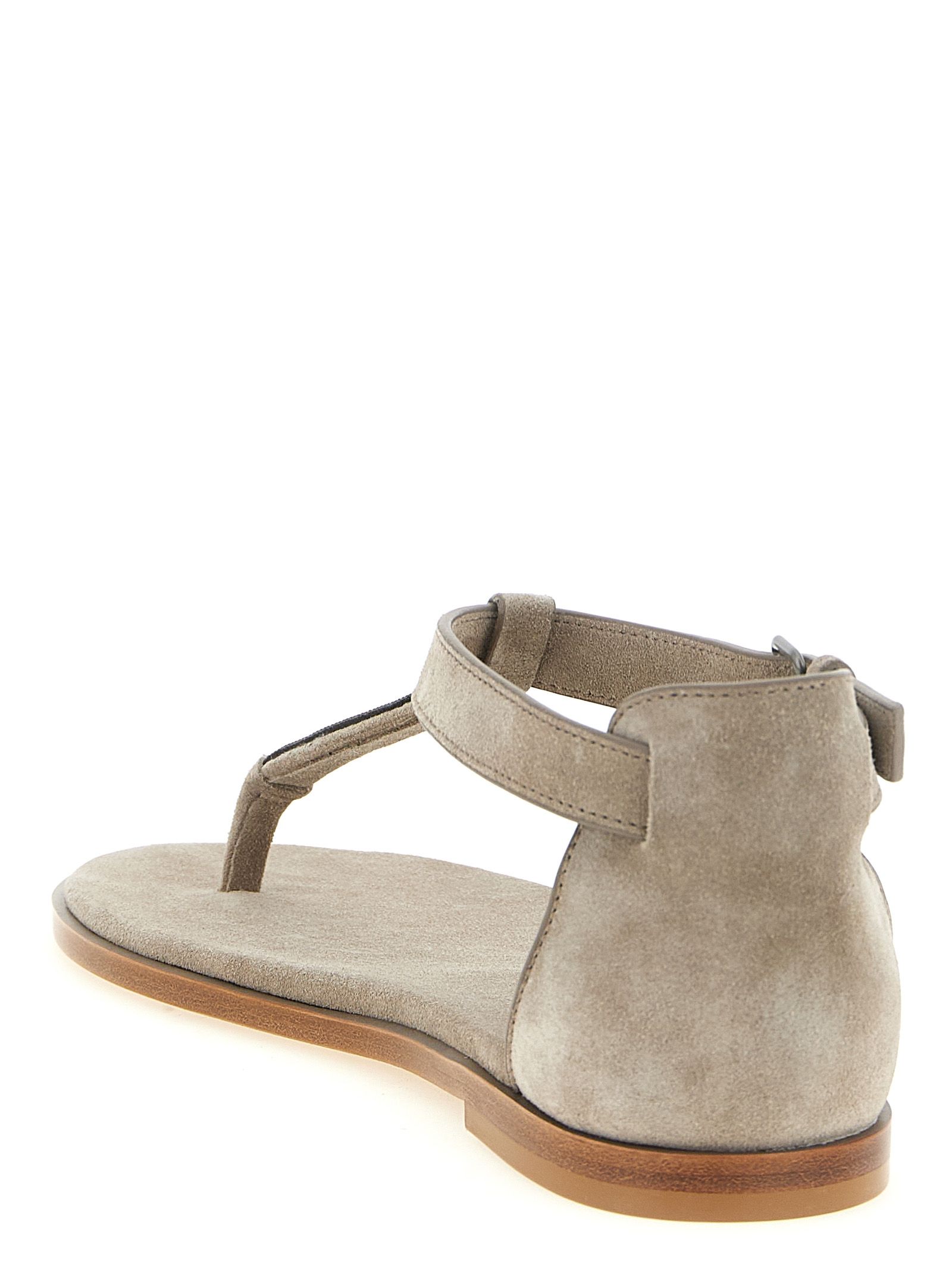 Calfskin Flat Women's Sandals - Brunello Cucinelli - Modalova