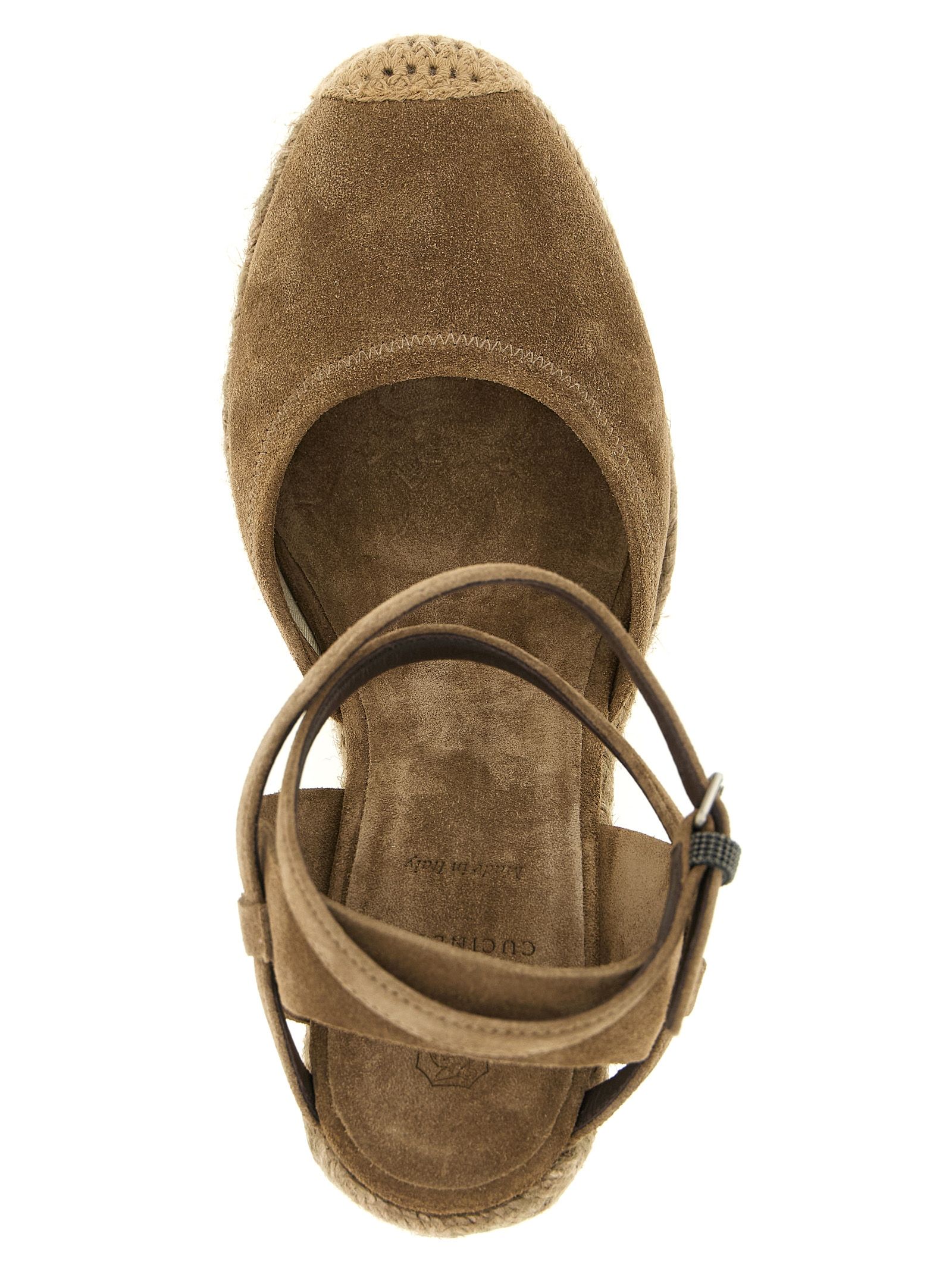 Calfskin Wedge Women's Sandals - Brunello Cucinelli - Modalova