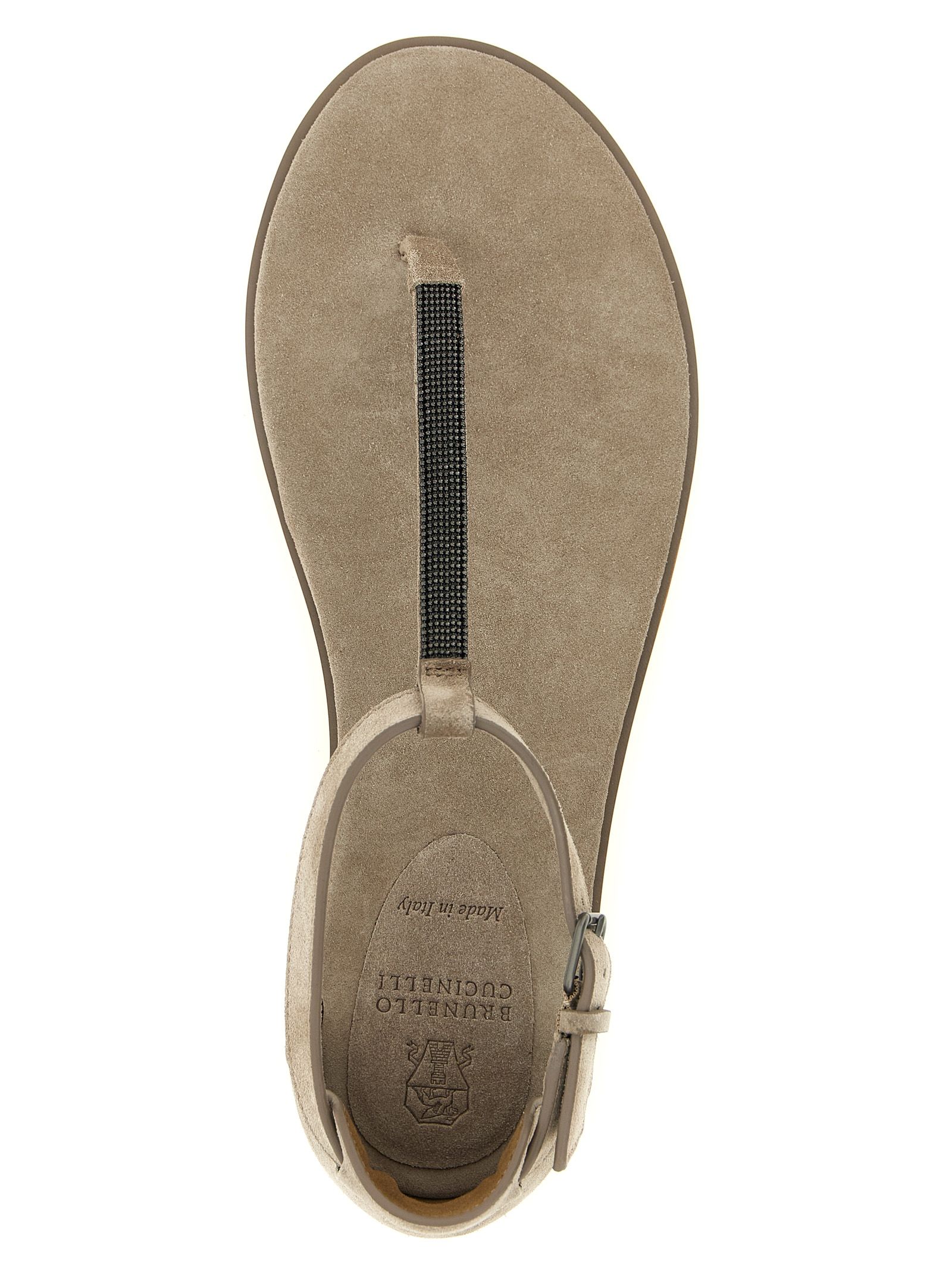 Calfskin Flat Women's Sandals - Brunello Cucinelli - Modalova