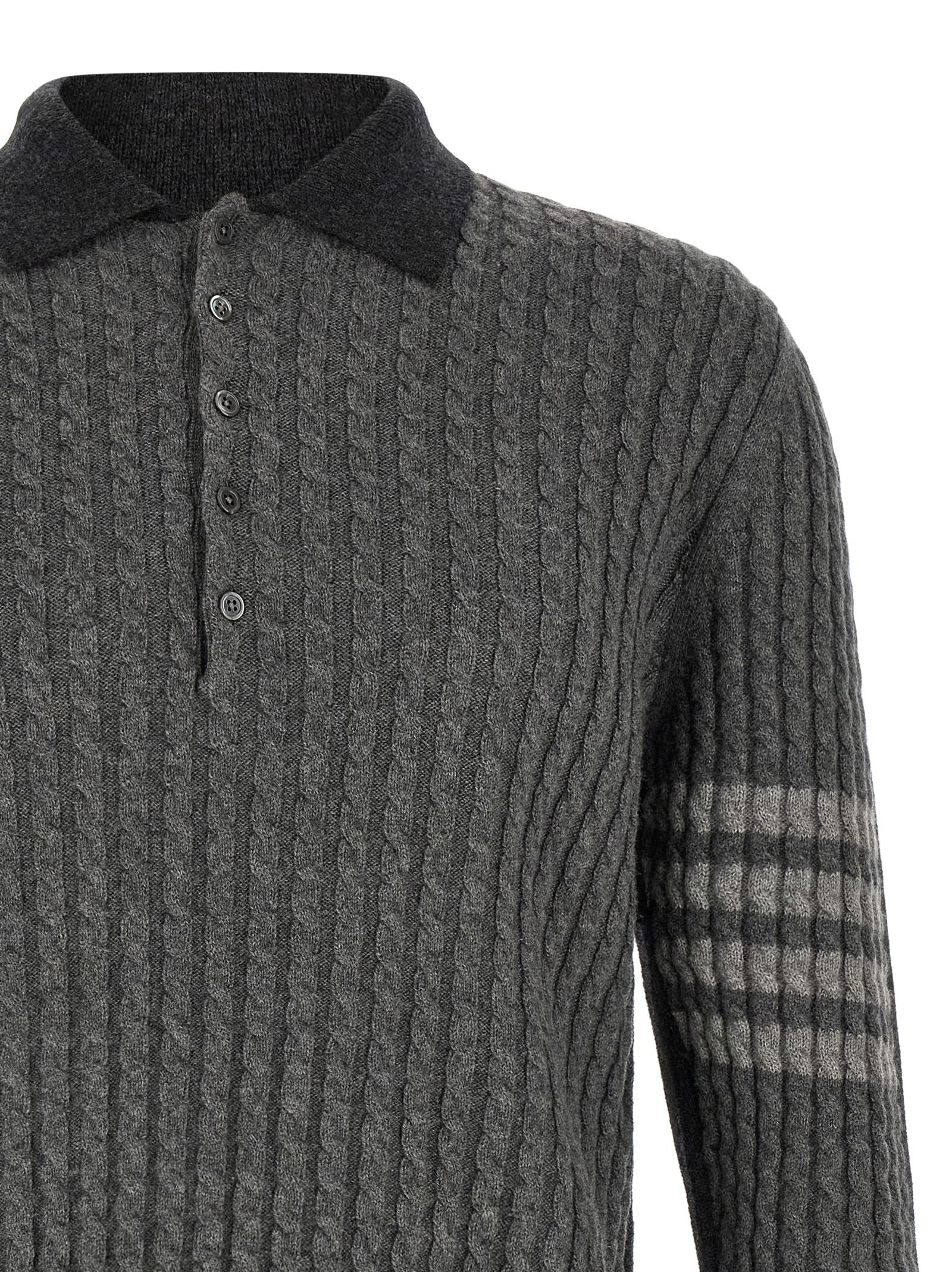 Virgin Wool Polo Men's Shirt - Thom Browne - Modalova