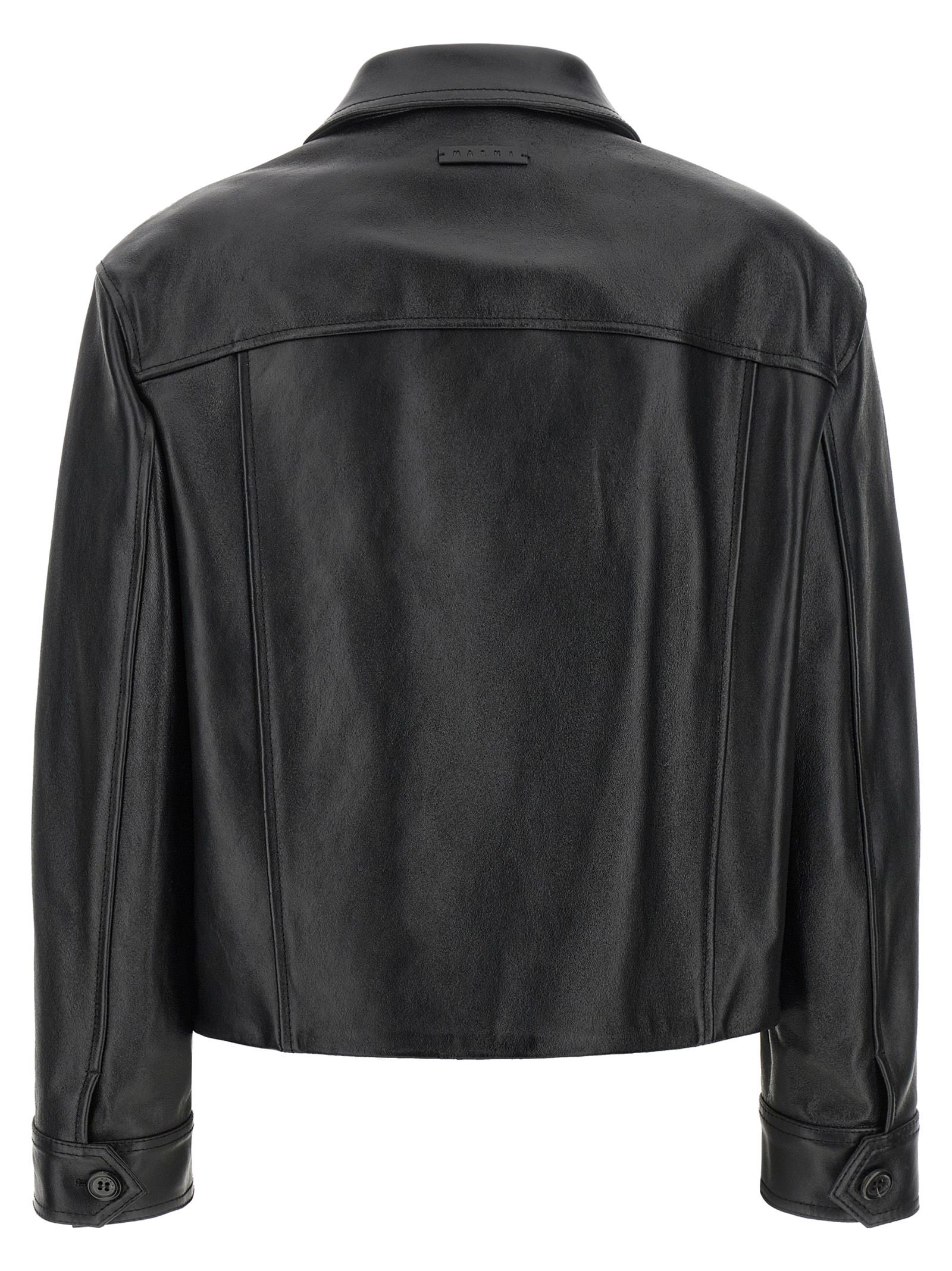 Calfskin Leather Women's Jacket - Marni - Modalova
