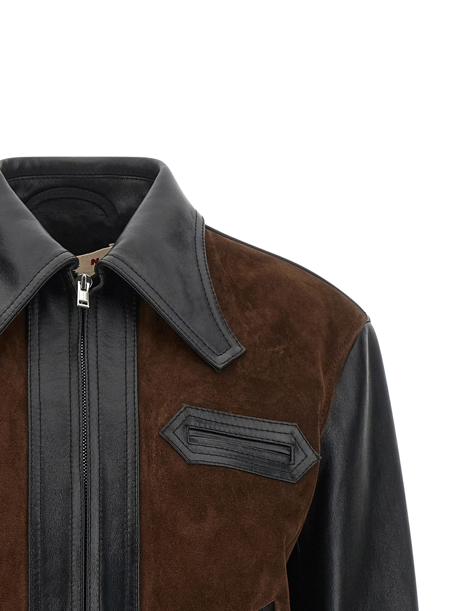 Calfskin Leather Women's Jacket - Marni - Modalova
