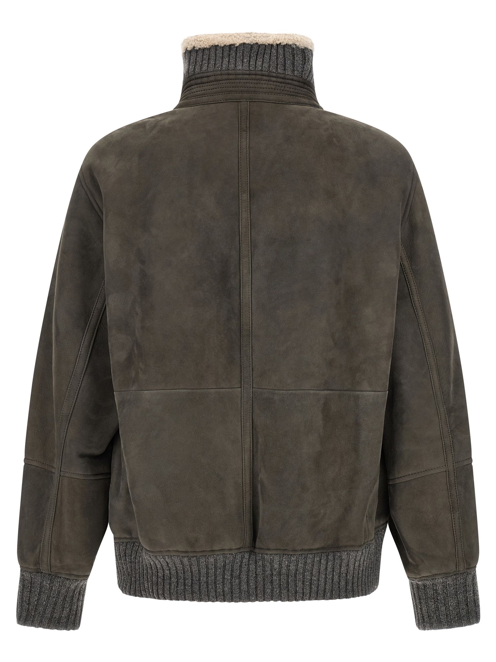Lamb Leather Leather Men's Jacket - Brunello Cucinelli - Modalova