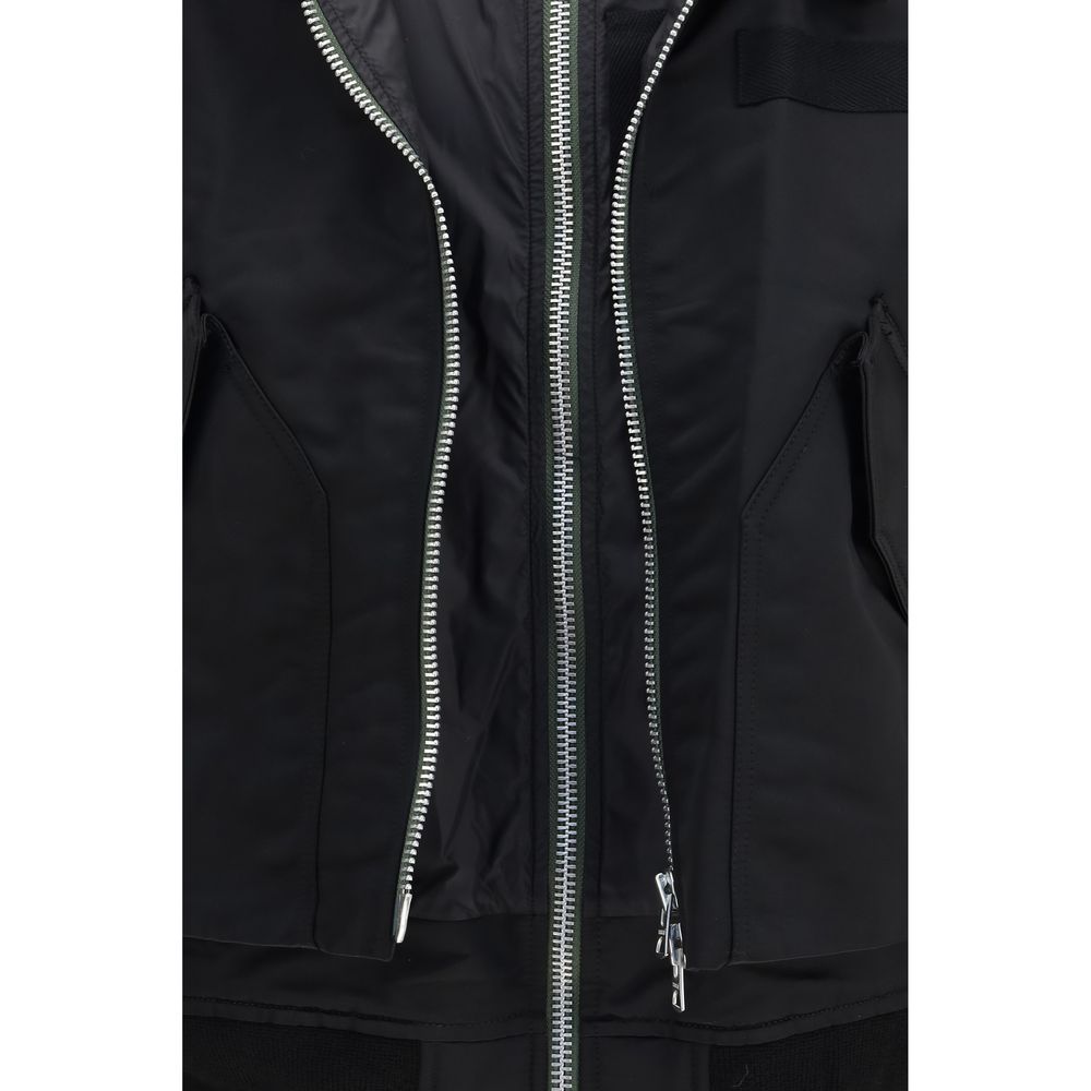 Sacai Black Cotton Men's Bomber - Sacai - Modalova