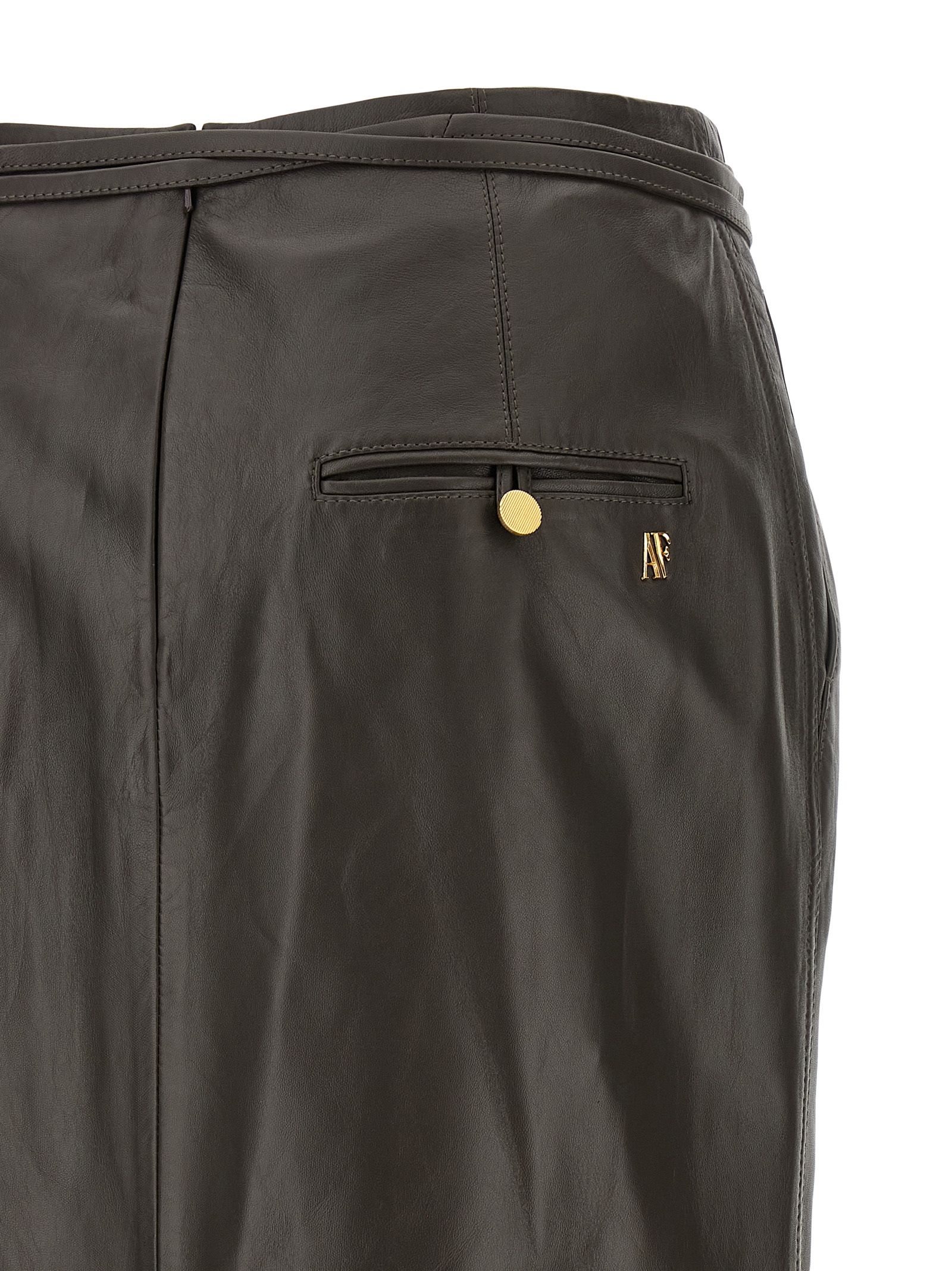 Lamb Leather Midi Women's Skirt - Alberta Ferretti - Modalova