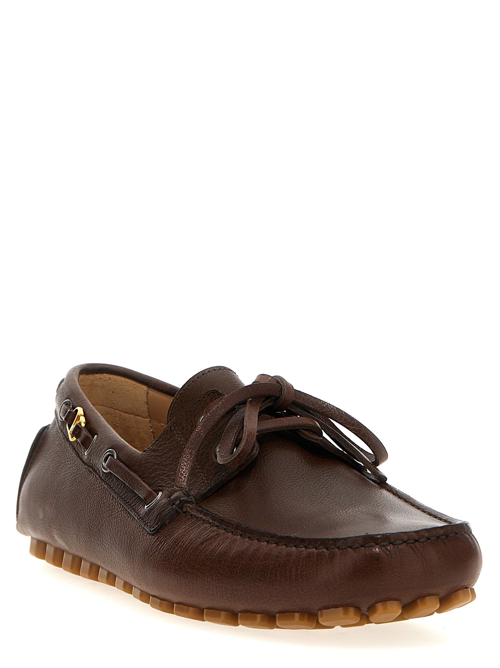 Buffalo Leather Slip-On Men's Loafers - Valentino Garavani - Modalova
