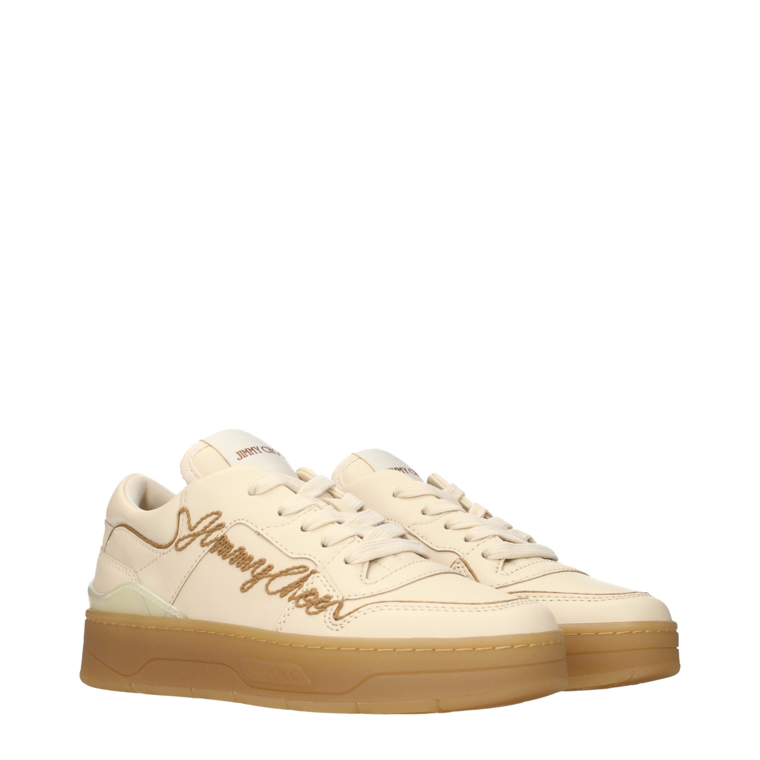 Leather Low Top Women's Sneakers - Jimmy Choo - Modalova