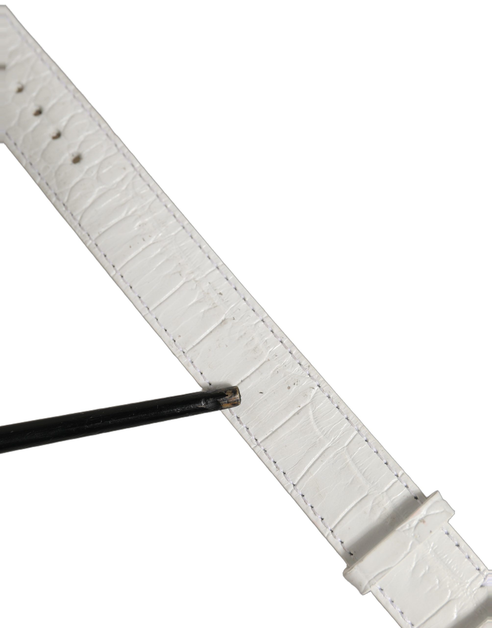 Embossed Leather Gold Buckle Belt Strap Women's Bracelet (Pre-Owned) - Dolce & Gabbana - Modalova
