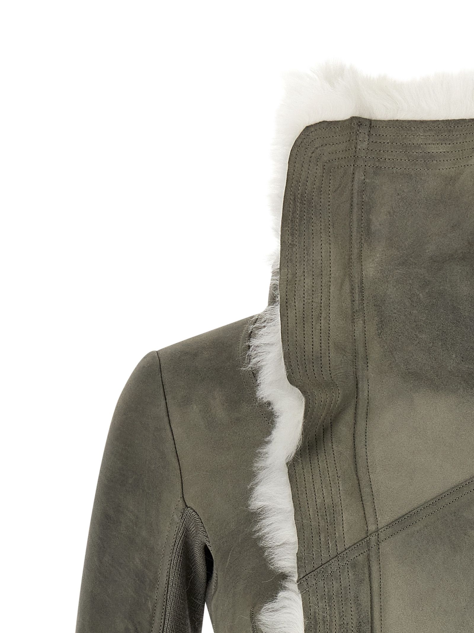 Lamb Fur Leather Women's Jacket - Rick Owens - Modalova