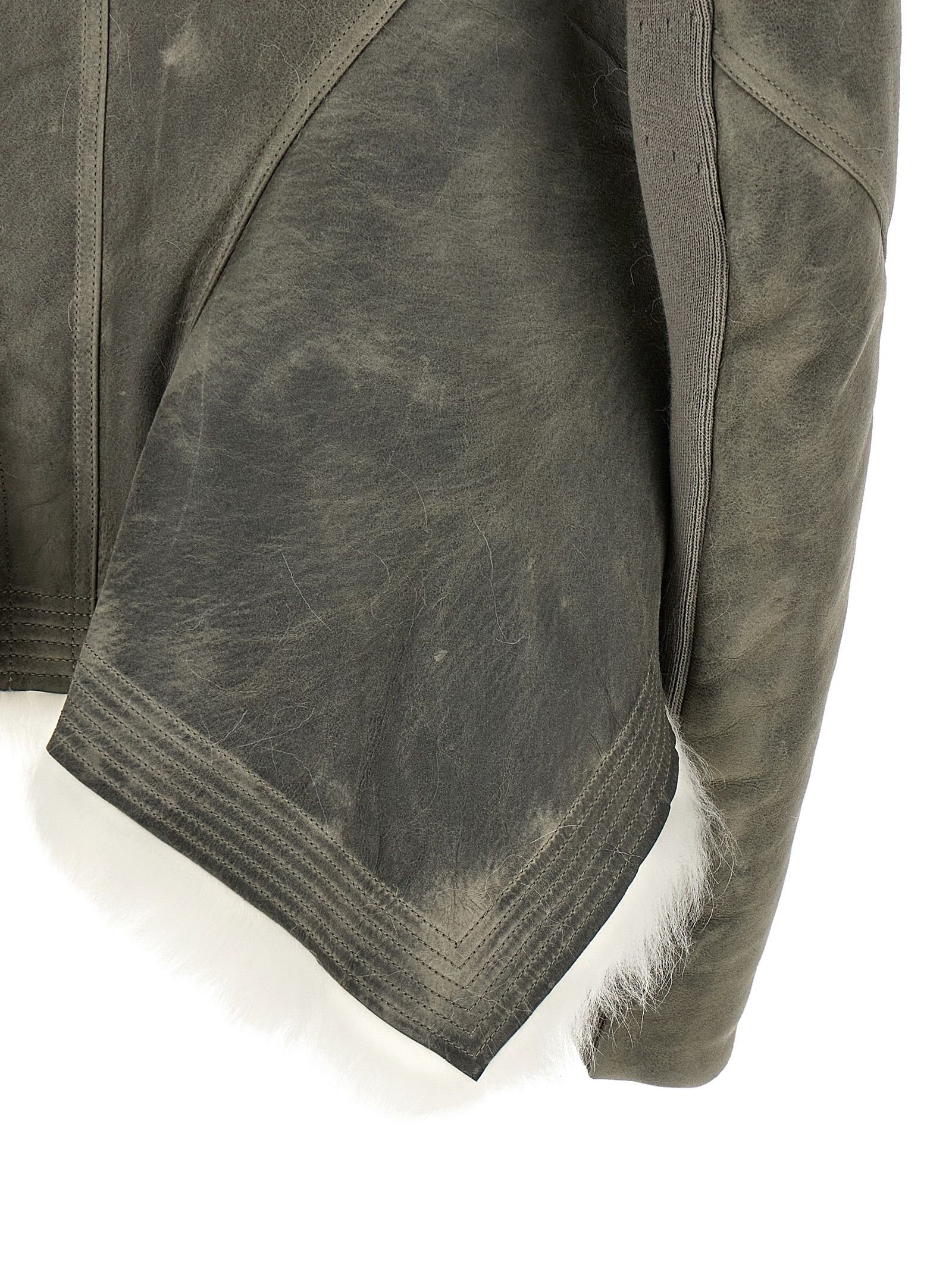 Lamb Fur Leather Women's Jacket - Rick Owens - Modalova