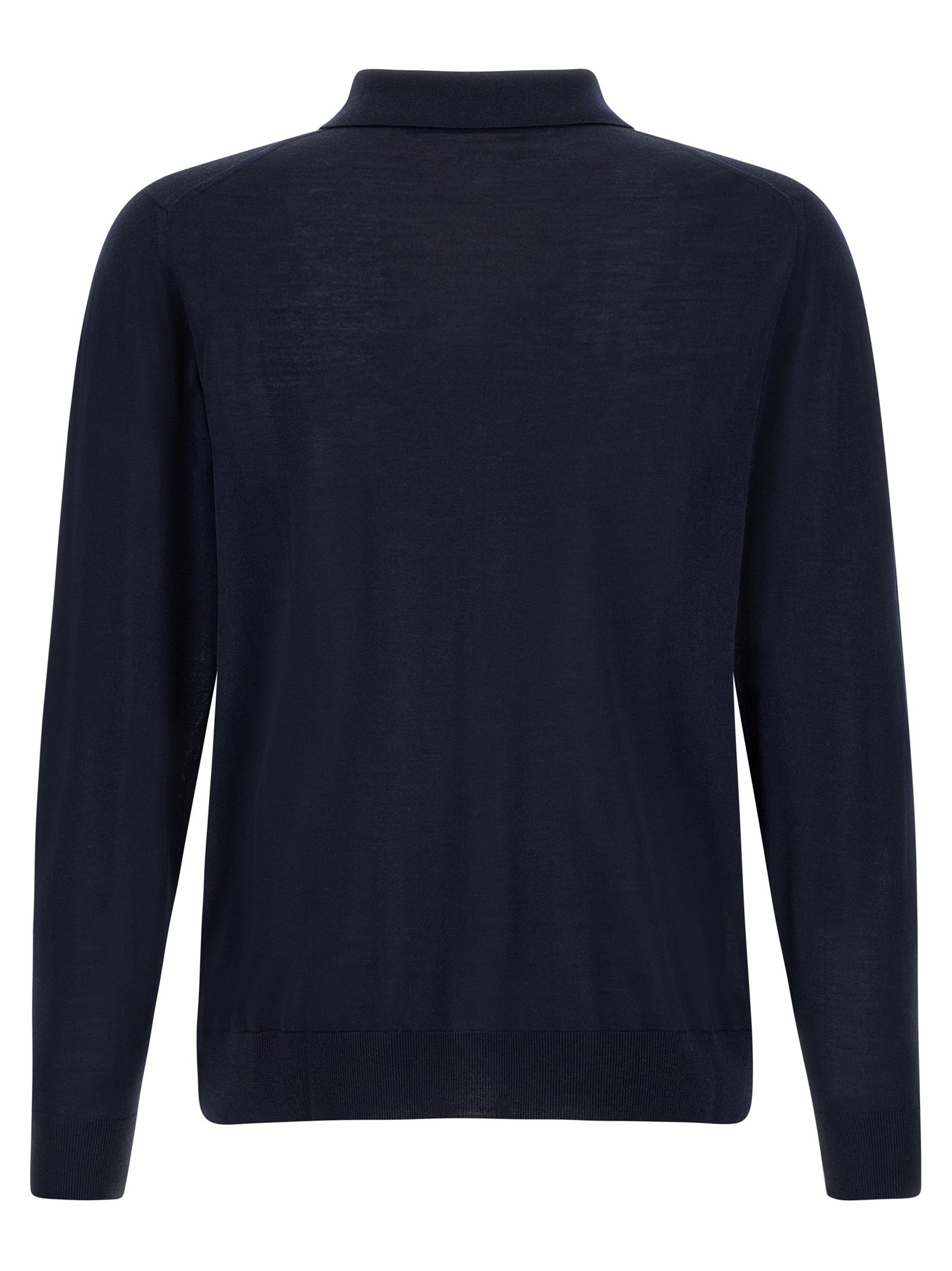 Kiton Blue Wool Polo Men's Shirt - Kiton - Modalova