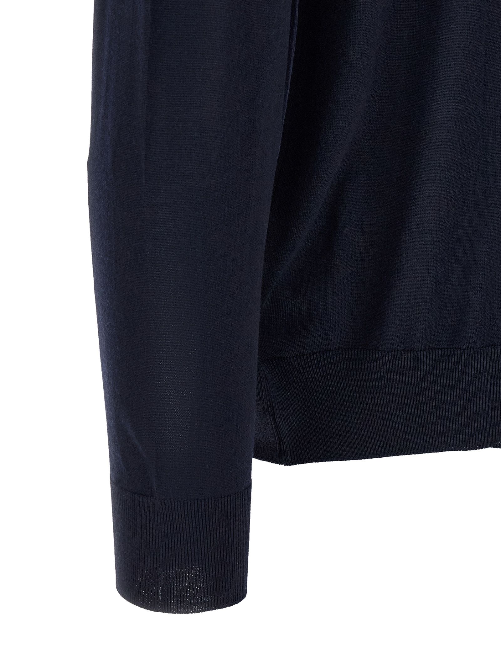 Kiton Blue Wool Polo Men's Shirt - Kiton - Modalova