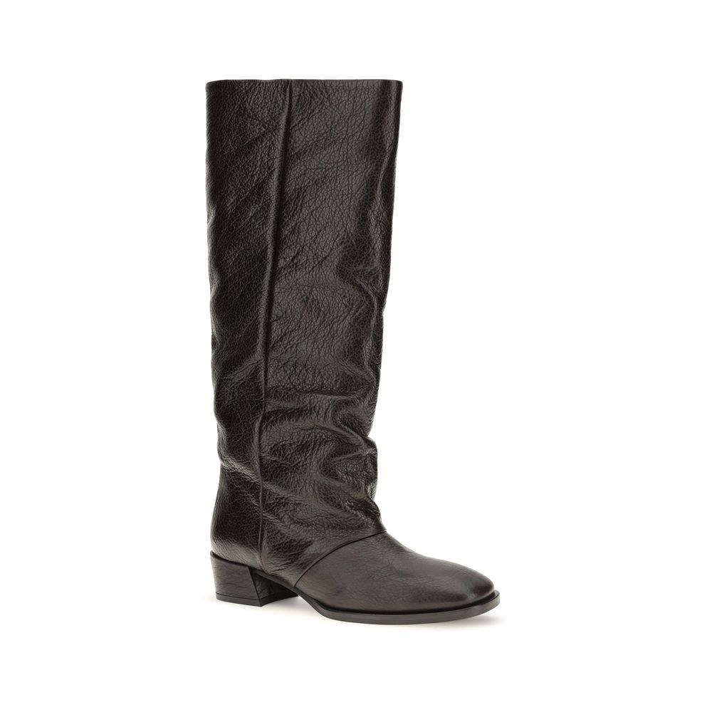 Calf Leather Bos Taurus Flat Women's Boots - P.A.R.O.S.H. - Modalova