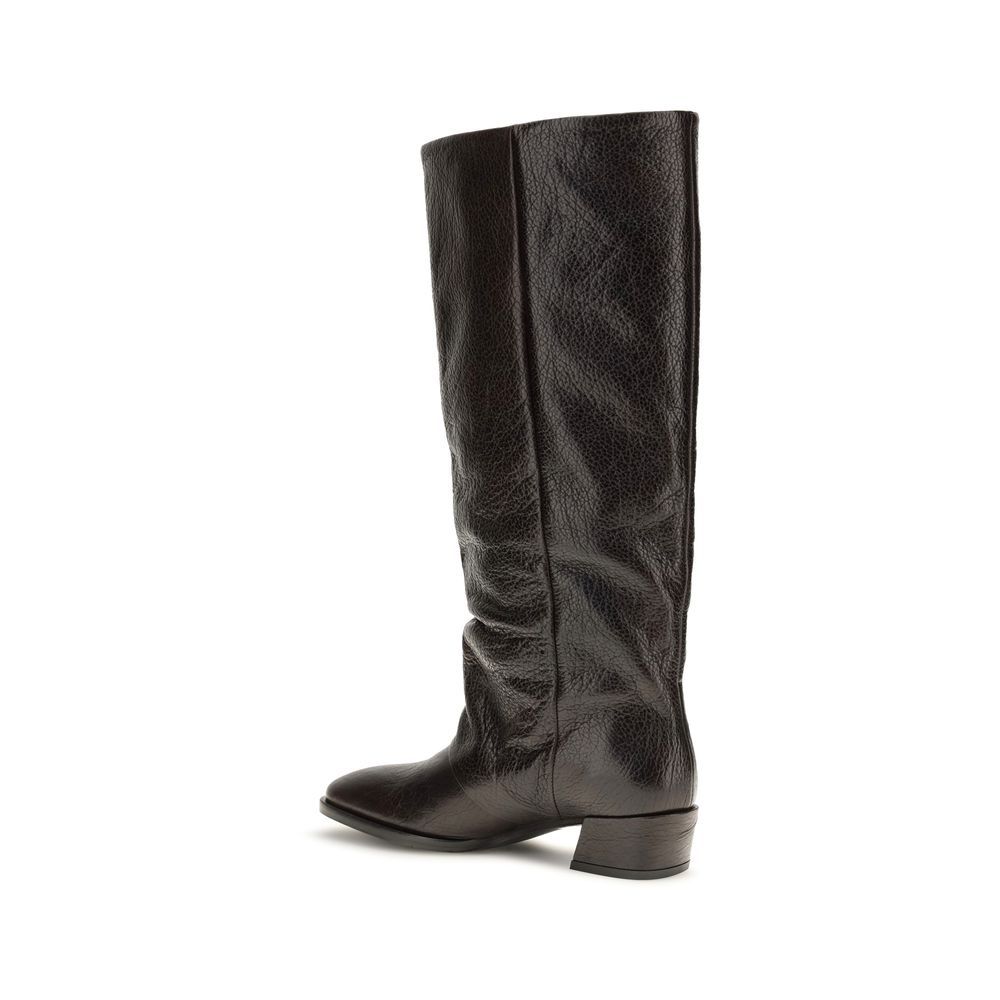 Calf Leather Bos Taurus Flat Women's Boots - P.A.R.O.S.H. - Modalova