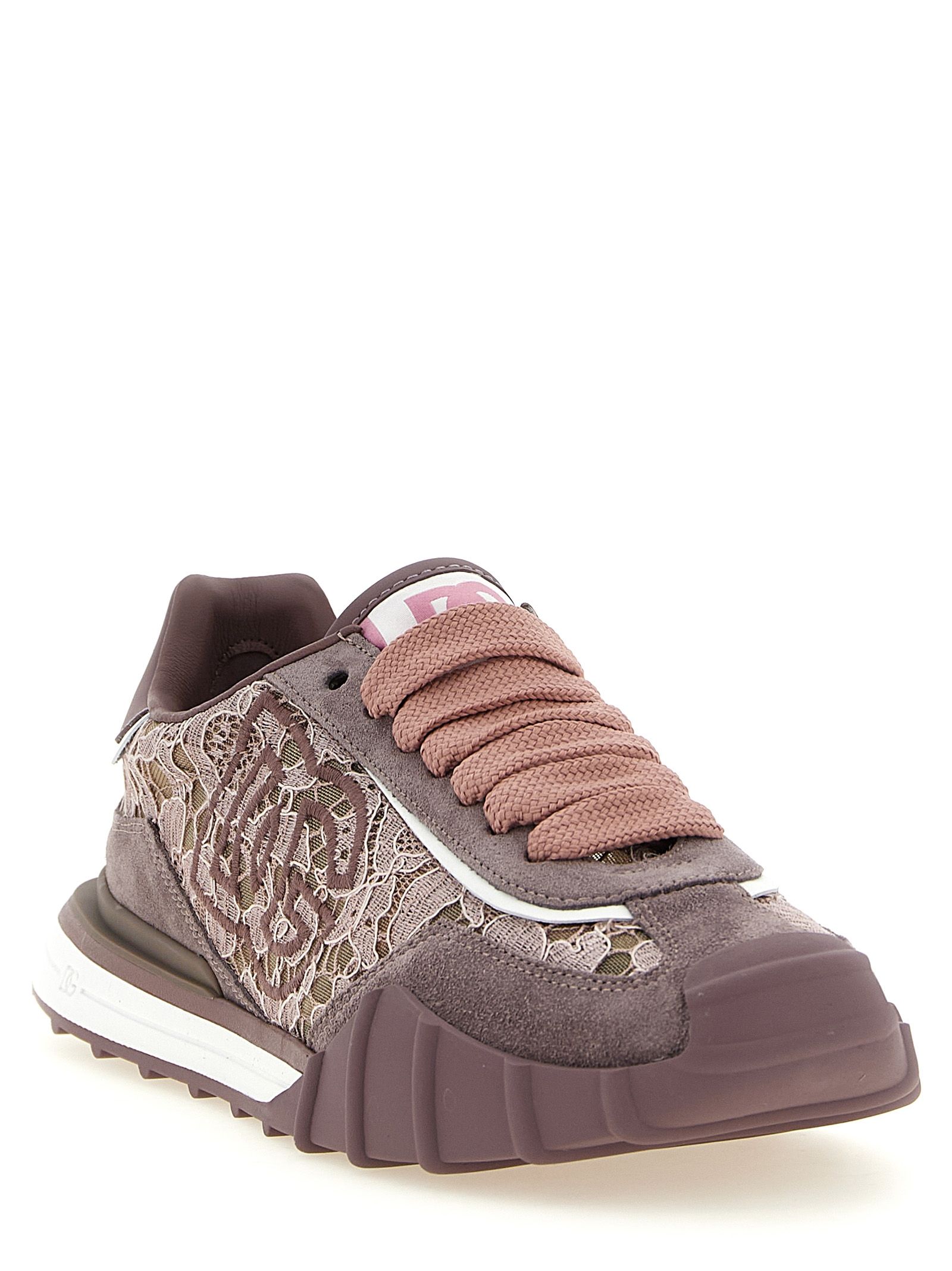 Leather Athletic Women's Sneakers - Dolce & Gabbana - Modalova